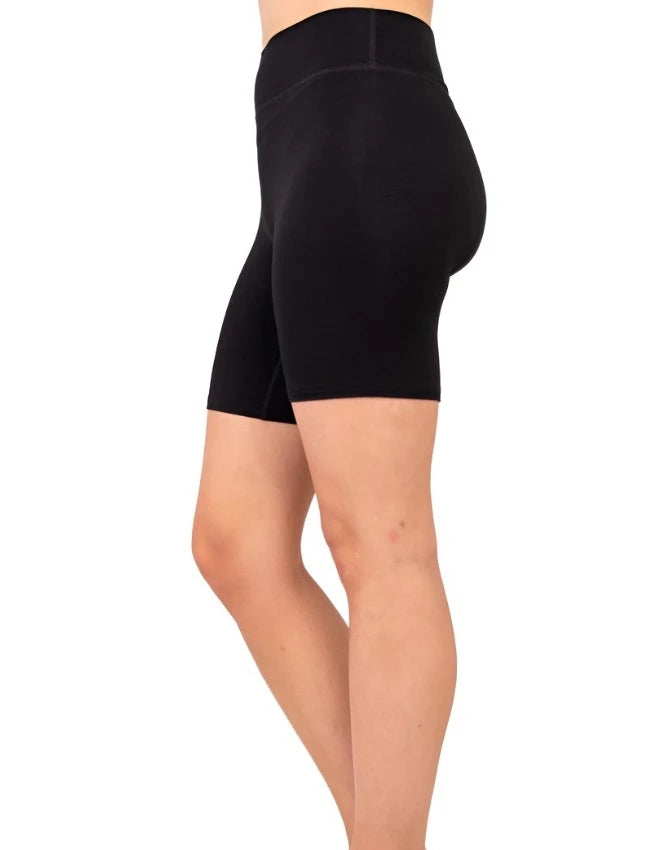 Black Hallie Bamboo Shorts by Blue Sky Clothing Co – Handmade ethical Shorts from sariKNOTsari using upcycled silk. Designed in Canada for travel and slow fashion, loved from Toronto to LA to Sydney.
