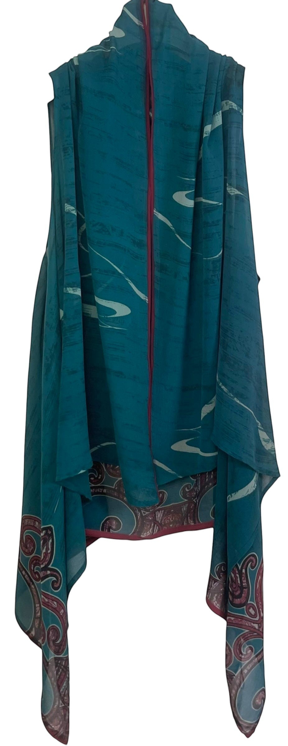 PRG8809 Sheer Wabi Sabi Pure Silk Versatile Vest