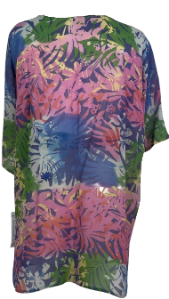 PRG7871 Sheer Avatar Pure Silk Kimono-Sleeved Jacket with Belt