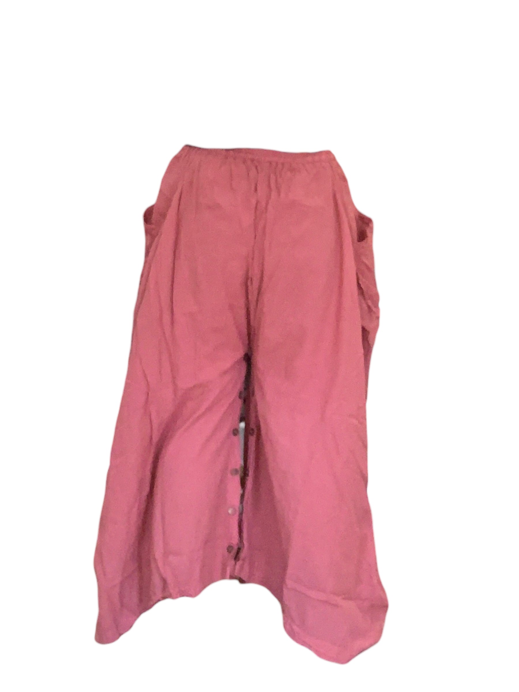 Watermelon Cotton Voile Tashi Versatile Pants/Skirt by Creative Design – Handmade ethical Pants/Skirt from sariKNOTsari using upcycled silk. Designed in Canada for travel and slow fashion, loved from Toronto to LA to Sydney. Featuring Zsiska, Bryn Walker and Artisan Leather coats by Rejean Pepin, Pepin designs