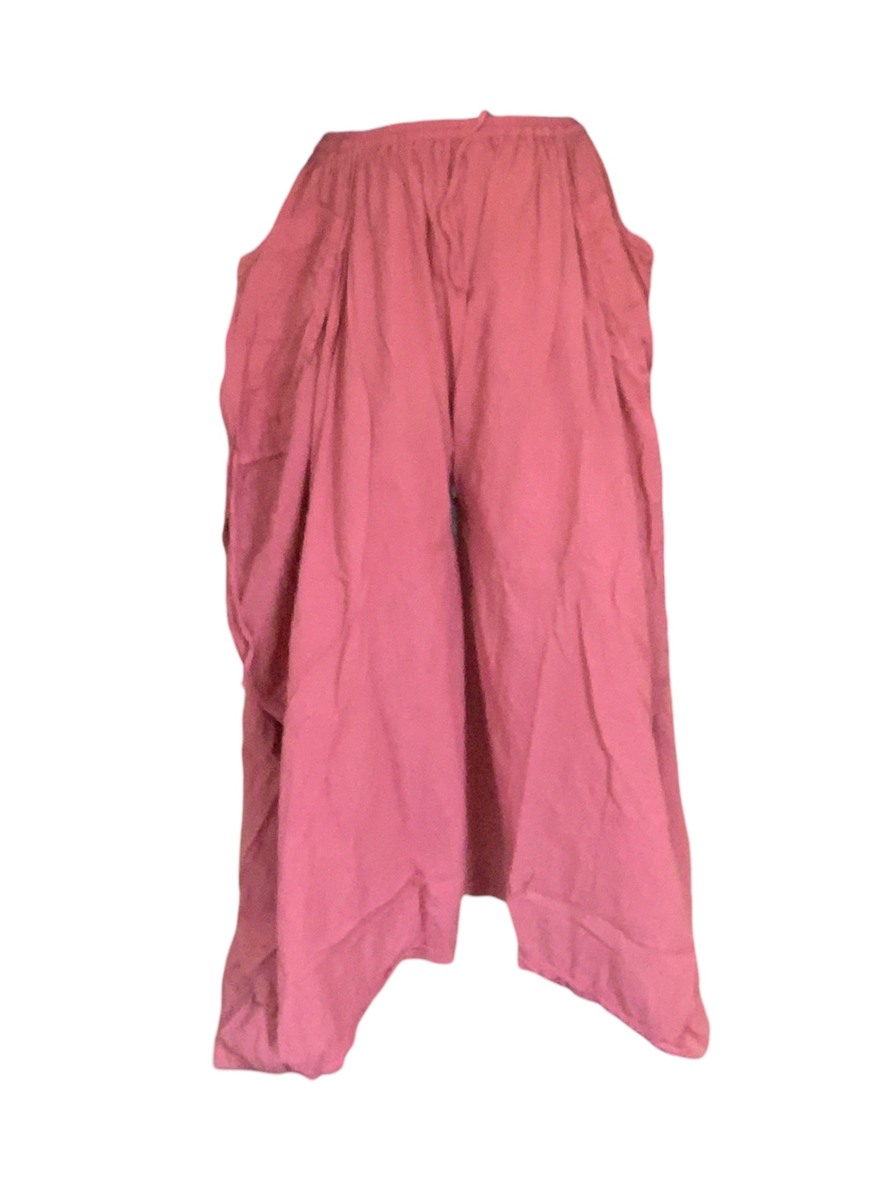 Watermelon Cotton Voile Tashi Versatile Pants/Skirt by Creative Design – Handmade ethical Pants/Skirt from sariKNOTsari using upcycled silk. Designed in Canada for travel and slow fashion, loved from Toronto to LA to Sydney. Featuring Zsiska, Bryn Walker and Artisan Leather coats by Rejean Pepin, Pepin designs
