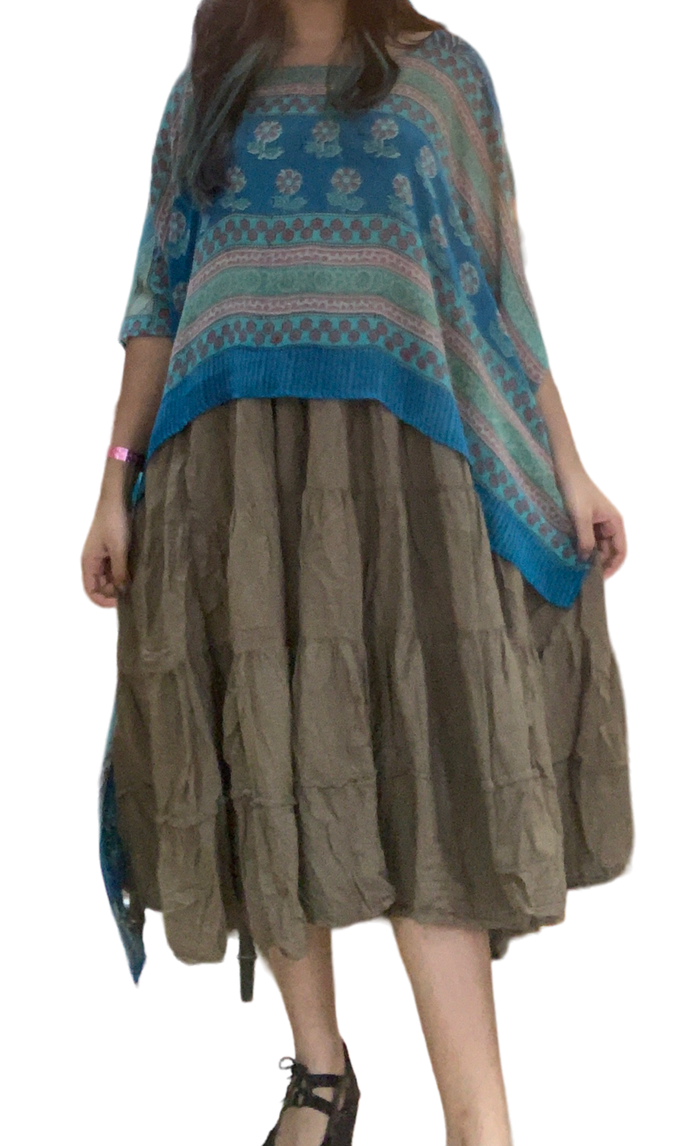 Black Cotton Voile Tiered Skirt by Creative Design – Handmade ethical Pants/Skirt from sariKNOTsari using upcycled silk. Designed in Canada for travel and slow fashion, loved from Toronto to LA to Sydney.