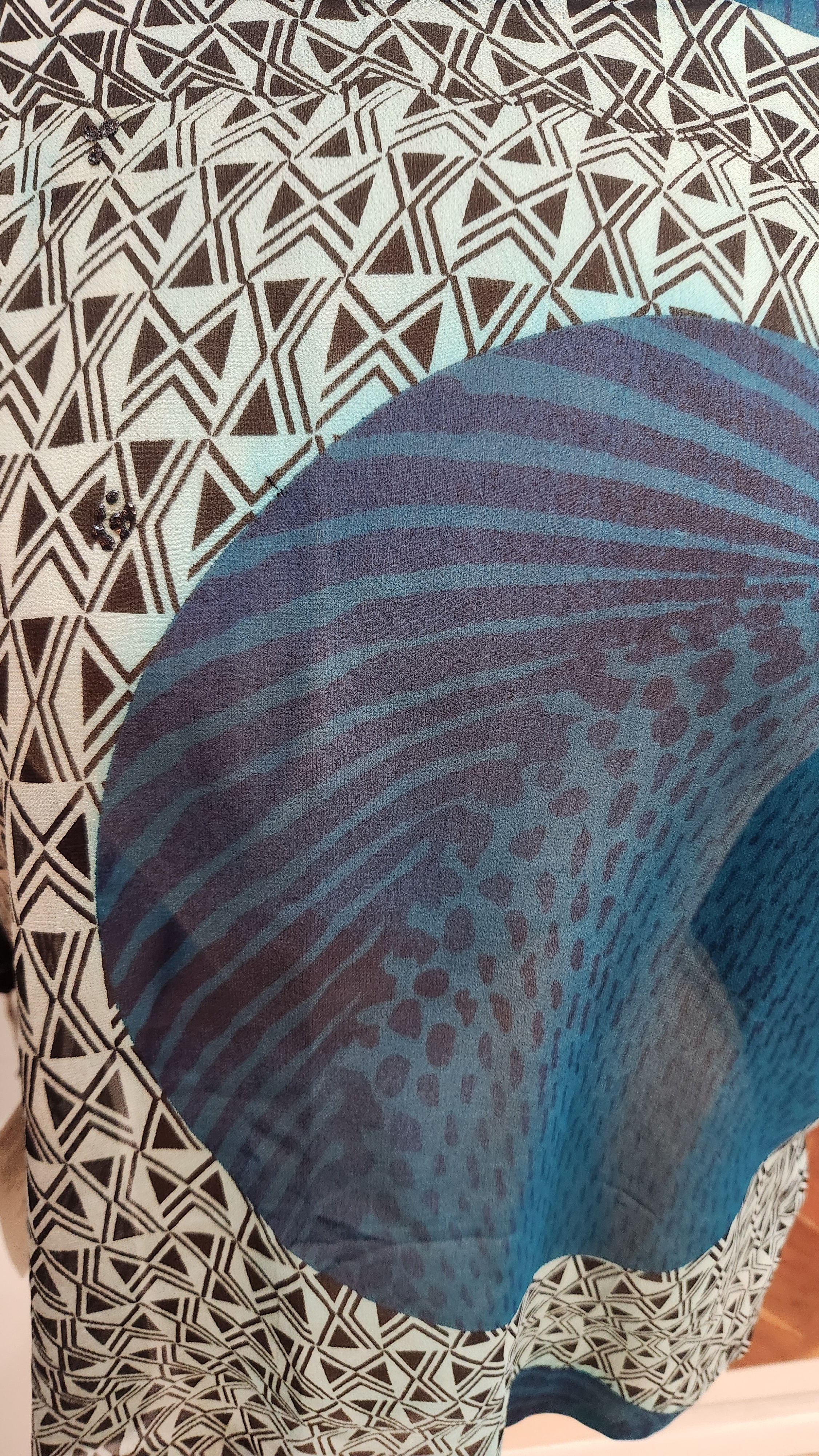 PRG6262 Sheer Wabi Sabi Pure Silk Side Slit Top