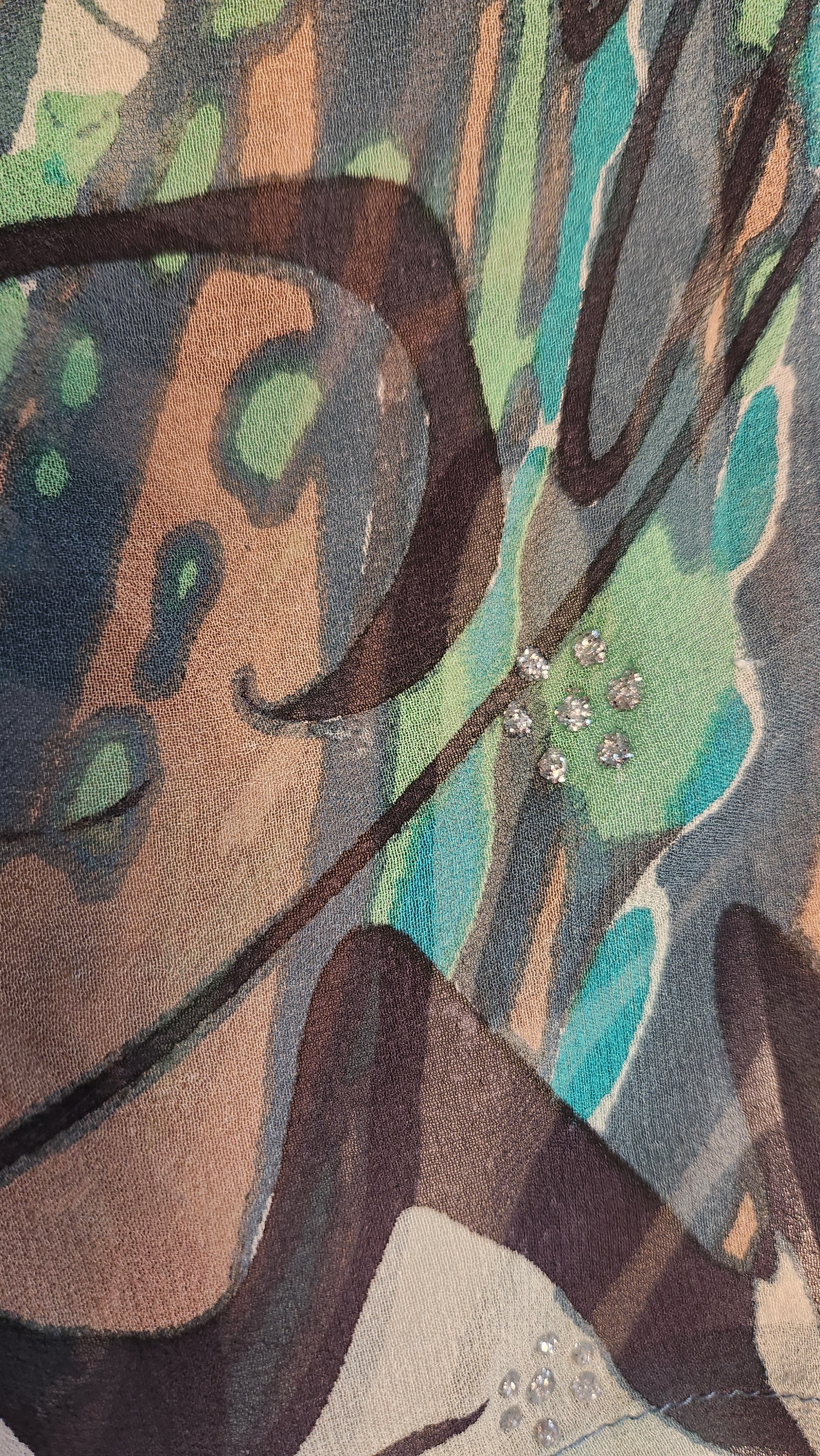 PRG6139 Sheer Wabi Sabi Pure Silk Boxy Top