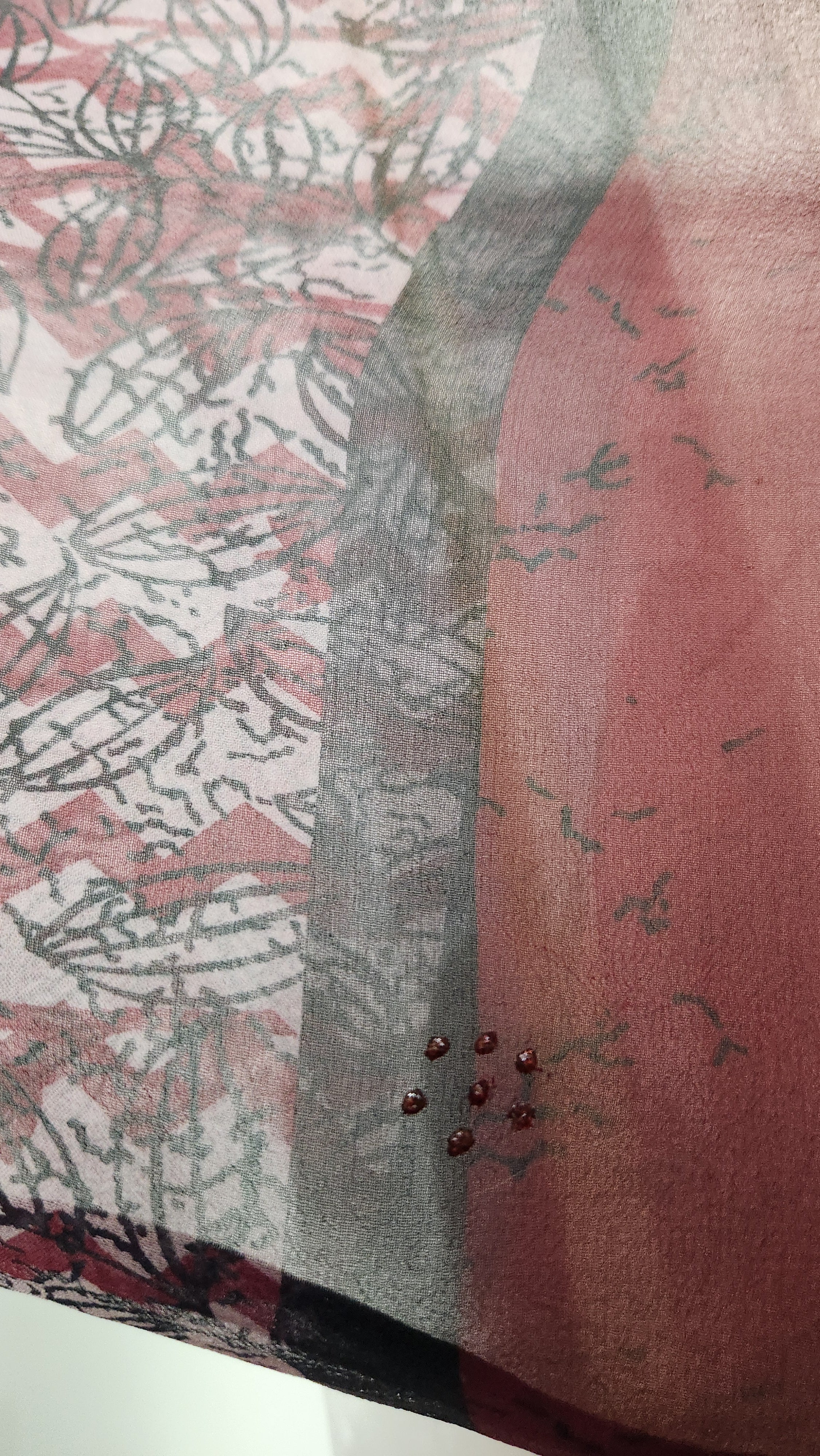 PRG5244 Sheer Wabi Sabi Pure Silk LONGER SLEEVE Side Slit Top by Wabi Sabi – Handmade ethical Side Slit Top from sariKNOTsari using upcycled silk. Designed in Canada for travel and slow fashion, loved from Toronto to LA to Sydney.