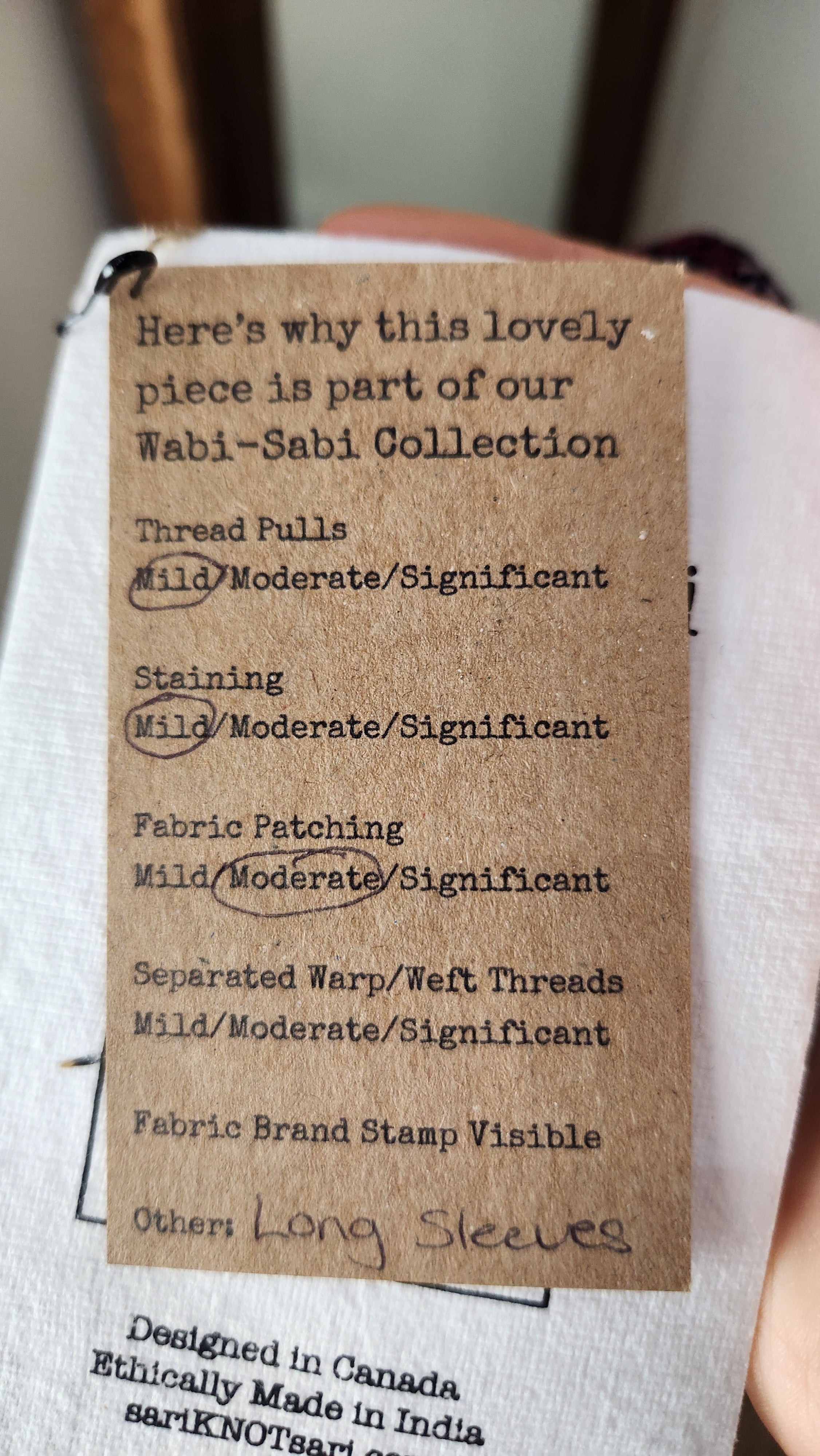 PRG5244 Sheer Wabi Sabi Pure Silk LONGER SLEEVE Side Slit Top by Wabi Sabi – Handmade ethical Side Slit Top from sariKNOTsari using upcycled silk. Designed in Canada for travel and slow fashion, loved from Toronto to LA to Sydney.