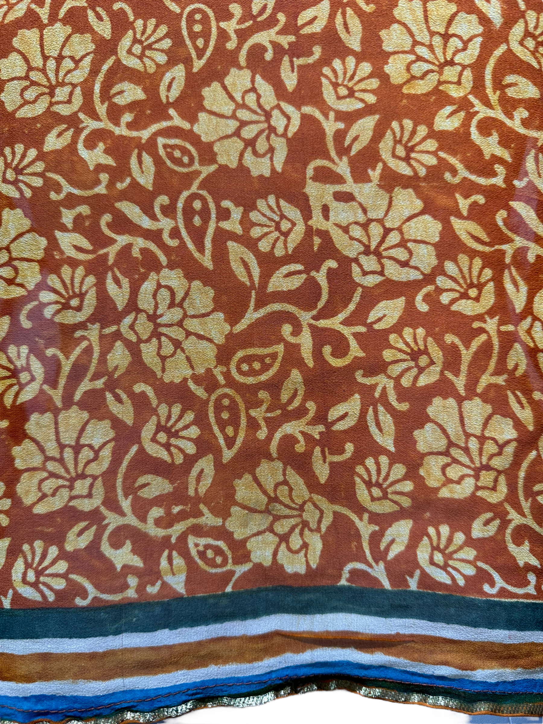 PRG2808 Sheer Pure Silk Boxy Top - sariKNOTsari slow fashion bryn walker sorry not sorry linen Hamilton sustainable fashion gifts sari not sari Hamilton Fair trade Ethical Artisan made Zero waste Up-cycled Slow Fashion Handmade GTA Toronto Copper Pure Upcycled vintage silk handmade recycled recycle copper pure silk travel clothing hamilton vacation cruisewear resortwear bathing suit bathingsuit vacation etsy silk clothing gifts gift dress top pants linen bryn walker alive intentions kaarigar elephants