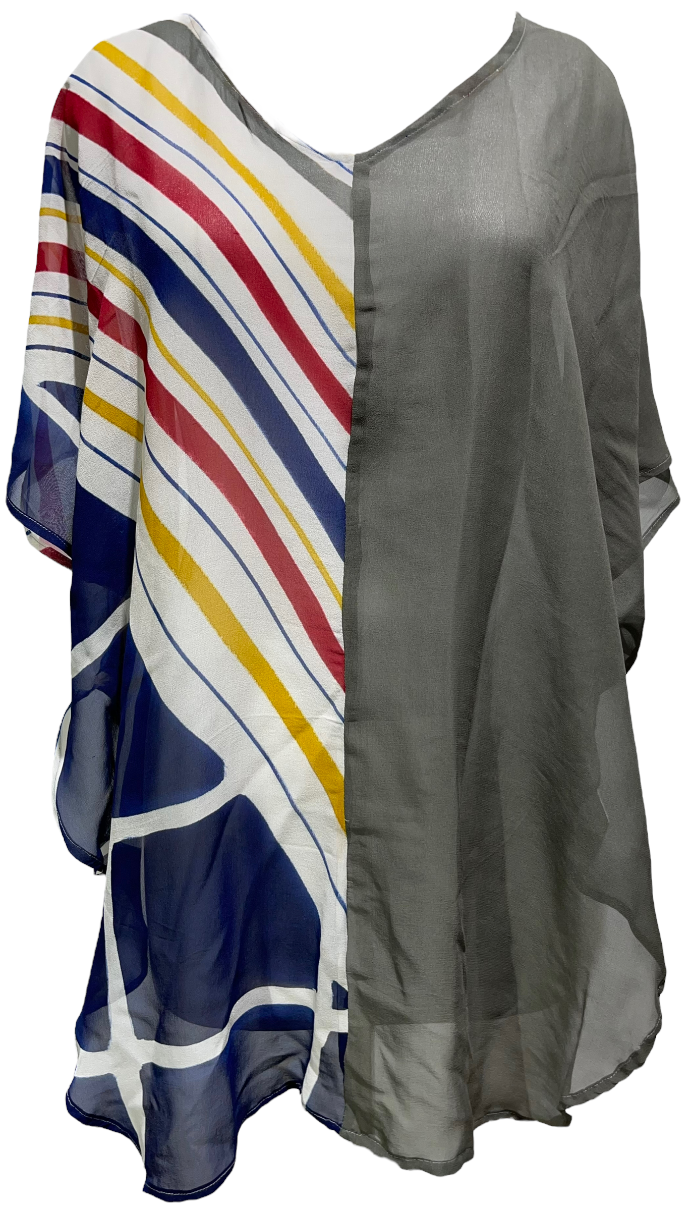 FINAL SALE PRG2398 Field Sparrow Sheer Avatar Pure Silk Waterfall Top