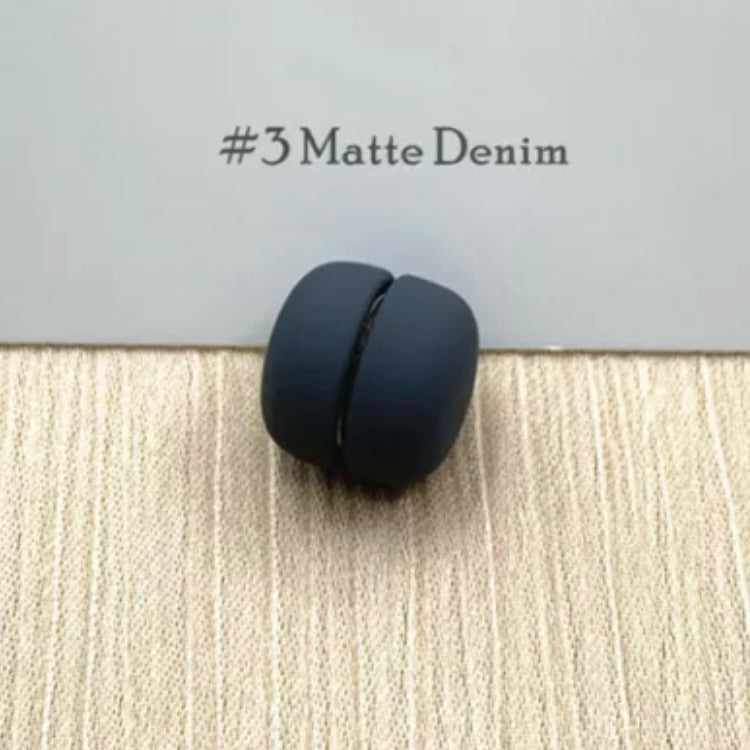 Dark Denim Blue Magnetic Button - sariKNOTsari slow fashion bryn walker linen Hamilton sustainable fashion gifts sari not sari Hamilton Fair trade Ethical Artisan made Zero waste Up-cycled Slow Fashion Handmade GTA Toronto Copper Pure Upcycled vintage silk handmade recycled recycle copper pure silk travel clothing hamilton vacation cruisewear resortwear bathing suit bathingsuit vacation etsy silk clothing gifts gift dress top pants linen bryn walker alive intentions kaarigar elephants