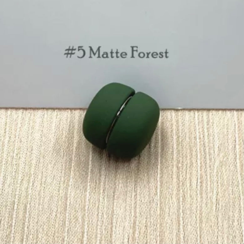 Forest Green Magnetic Button - sariKNOTsari slow fashion bryn walker linen Hamilton sustainable fashion gifts sari not sari Hamilton Fair trade Ethical Artisan made Zero waste Up-cycled Slow Fashion Handmade GTA Toronto Copper Pure Upcycled vintage silk handmade recycled recycle copper pure silk travel clothing hamilton vacation cruisewear resortwear bathing suit bathingsuit vacation etsy silk clothing gifts gift dress top pants linen bryn walker alive intentions kaarigar elephants