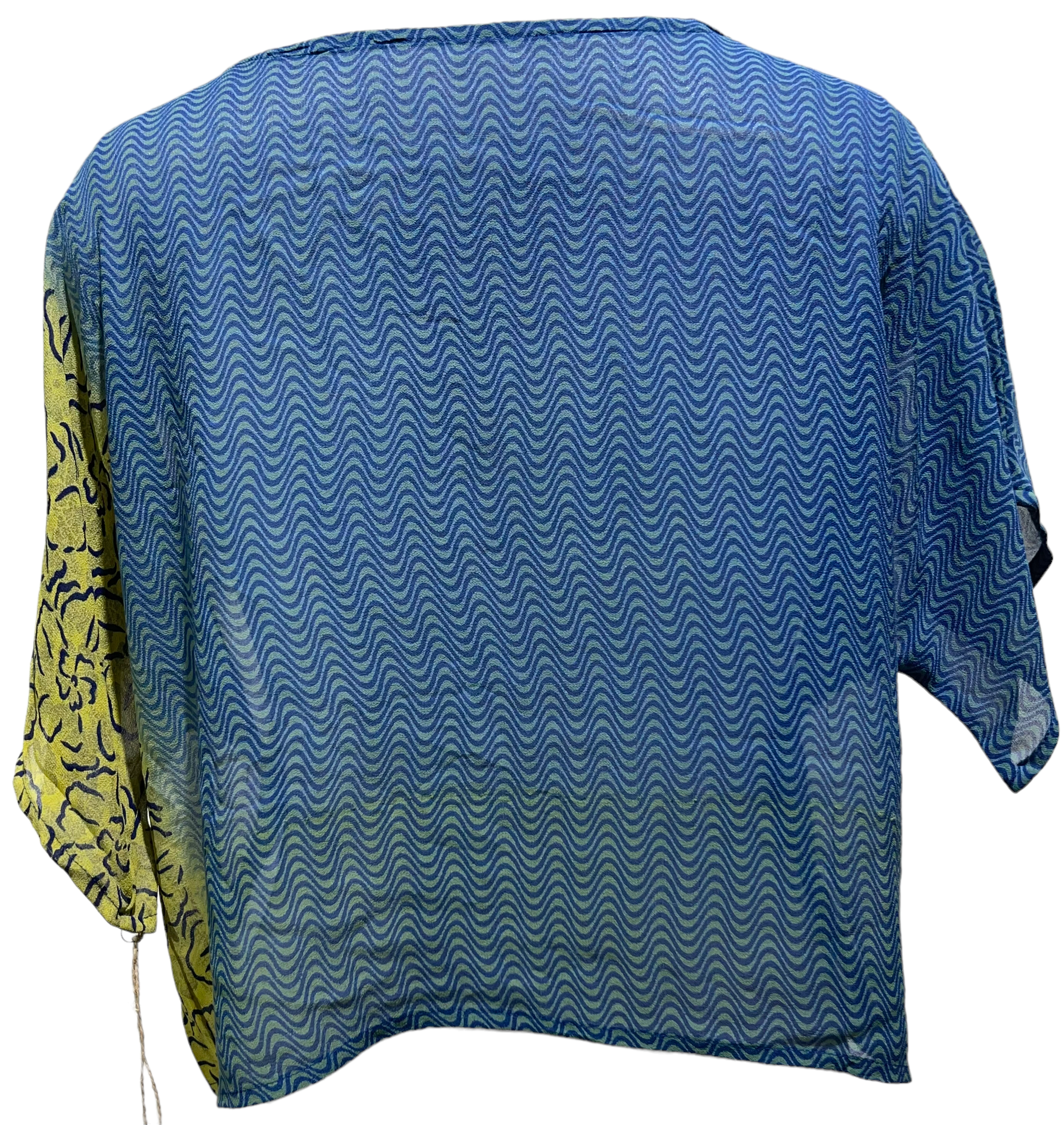 PRG1078 Sheer Pure Silk Boxy Top - sariKNOTsari slow fashion bryn walker sorry not sorry linen Hamilton sustainable fashion gifts sari not sari Hamilton Fair trade Ethical Artisan made Zero waste Up-cycled Slow Fashion Handmade GTA Toronto Copper Pure Upcycled vintage silk handmade recycled recycle copper pure silk travel clothing hamilton vacation cruisewear resortwear bathing suit bathingsuit vacation etsy silk clothing gifts gift dress top pants linen bryn walker alive intentions kaarigar elephants