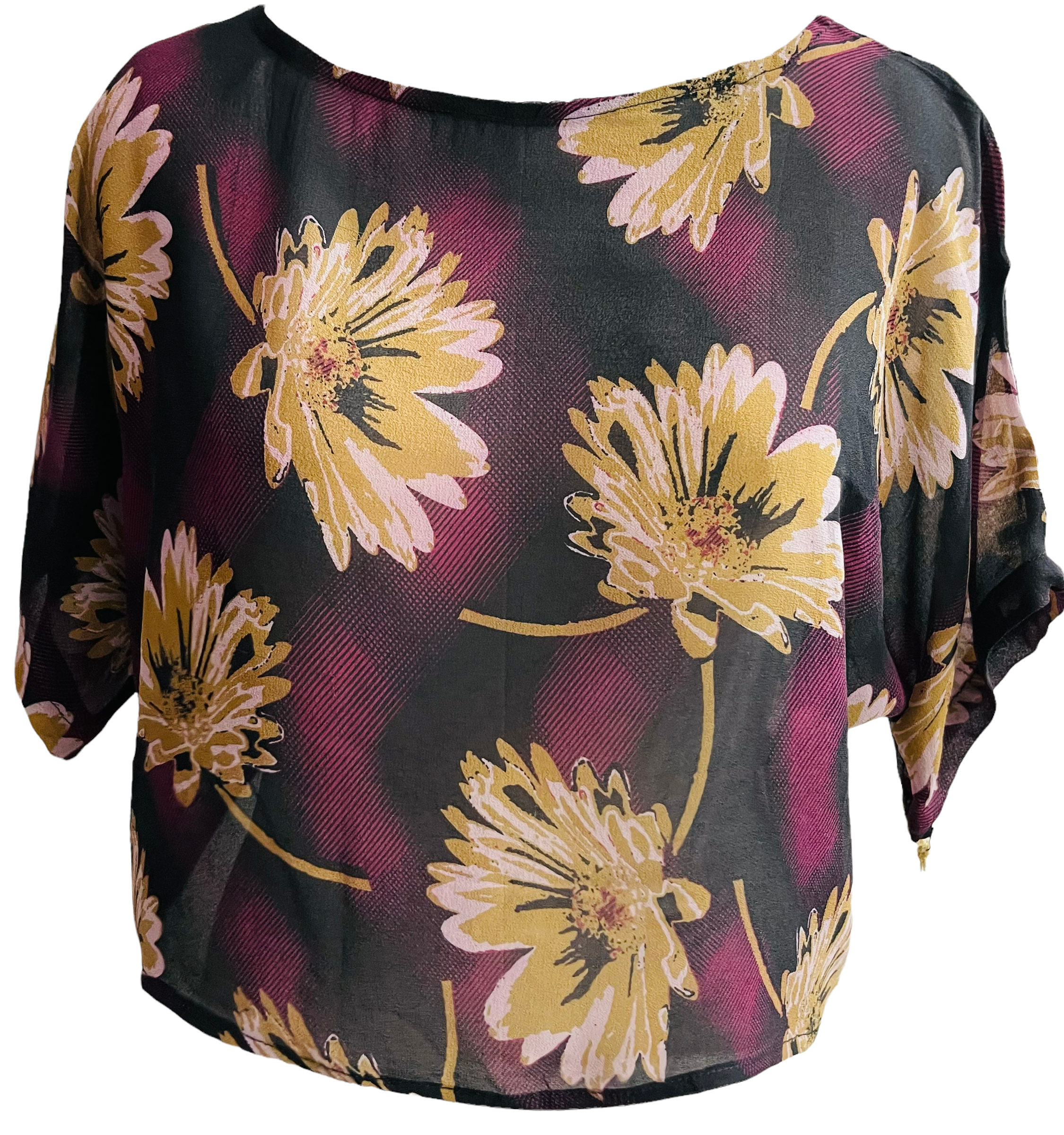 PRG765 Poplar Sheer Pure Silk Boxy Top - sariKNOTsari slow fashion bryn walker linen Hamilton sustainable fashion gifts sari not sari Hamilton Fair trade Ethical Artisan made Zero waste Up-cycled Slow Fashion Handmade GTA Toronto Copper Pure Upcycled vintage silk handmade recycled recycle copper pure silk travel clothing hamilton vacation cruisewear resortwear bathing suit bathingsuit vacation etsy silk clothing gifts gift dress top pants linen bryn walker alive intentions kaarigar elephants