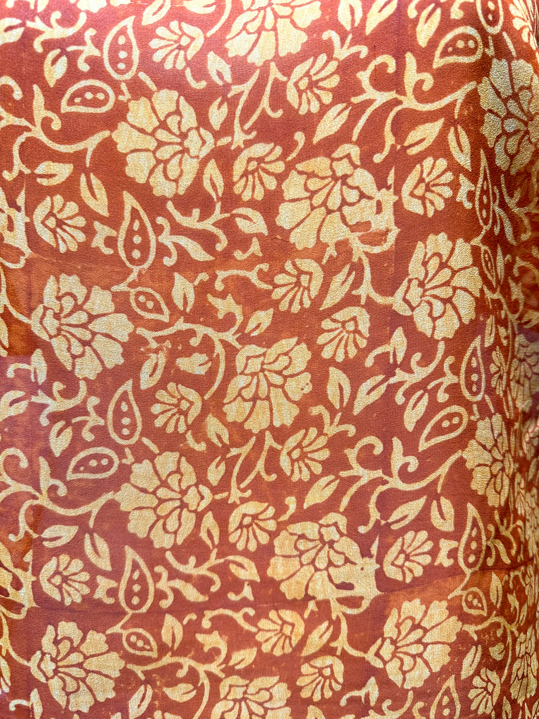 PRG2808 Sheer Pure Silk Boxy Top - sariKNOTsari slow fashion bryn walker sorry not sorry linen Hamilton sustainable fashion gifts sari not sari Hamilton Fair trade Ethical Artisan made Zero waste Up-cycled Slow Fashion Handmade GTA Toronto Copper Pure Upcycled vintage silk handmade recycled recycle copper pure silk travel clothing hamilton vacation cruisewear resortwear bathing suit bathingsuit vacation etsy silk clothing gifts gift dress top pants linen bryn walker alive intentions kaarigar elephants