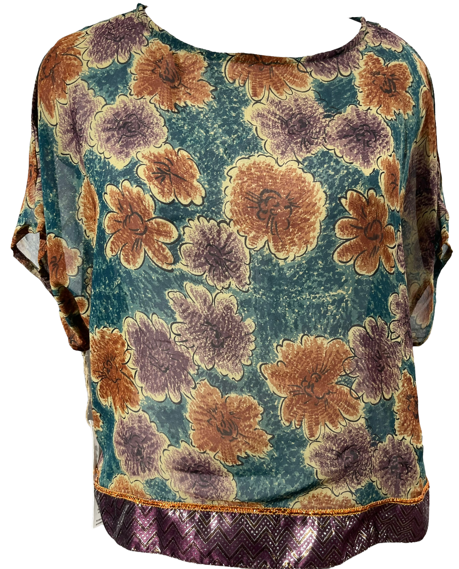 PRG1268 Kate Bushy Sheer Pure Silk Boxy Top - sariKNOTsari slow fashion bryn walker linen Hamilton sustainable fashion gifts sari not sari Hamilton Fair trade Ethical Artisan made Zero waste Up-cycled Slow Fashion Handmade GTA Toronto Copper Pure Upcycled vintage silk handmade recycled recycle copper pure silk travel clothing hamilton vacation cruisewear resortwear bathing suit bathingsuit vacation etsy silk clothing gifts gift dress top pants linen bryn walker alive intentions kaarigar elephants