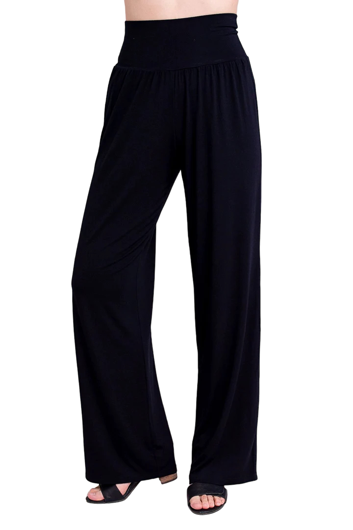 Black Bamboo Gaylene Pant by Blue Sky Clothing Co – Handmade ethical Pants from sariKNOTsari using upcycled silk. Designed in Canada for travel and slow fashion, loved from Toronto to LA to Sydney.