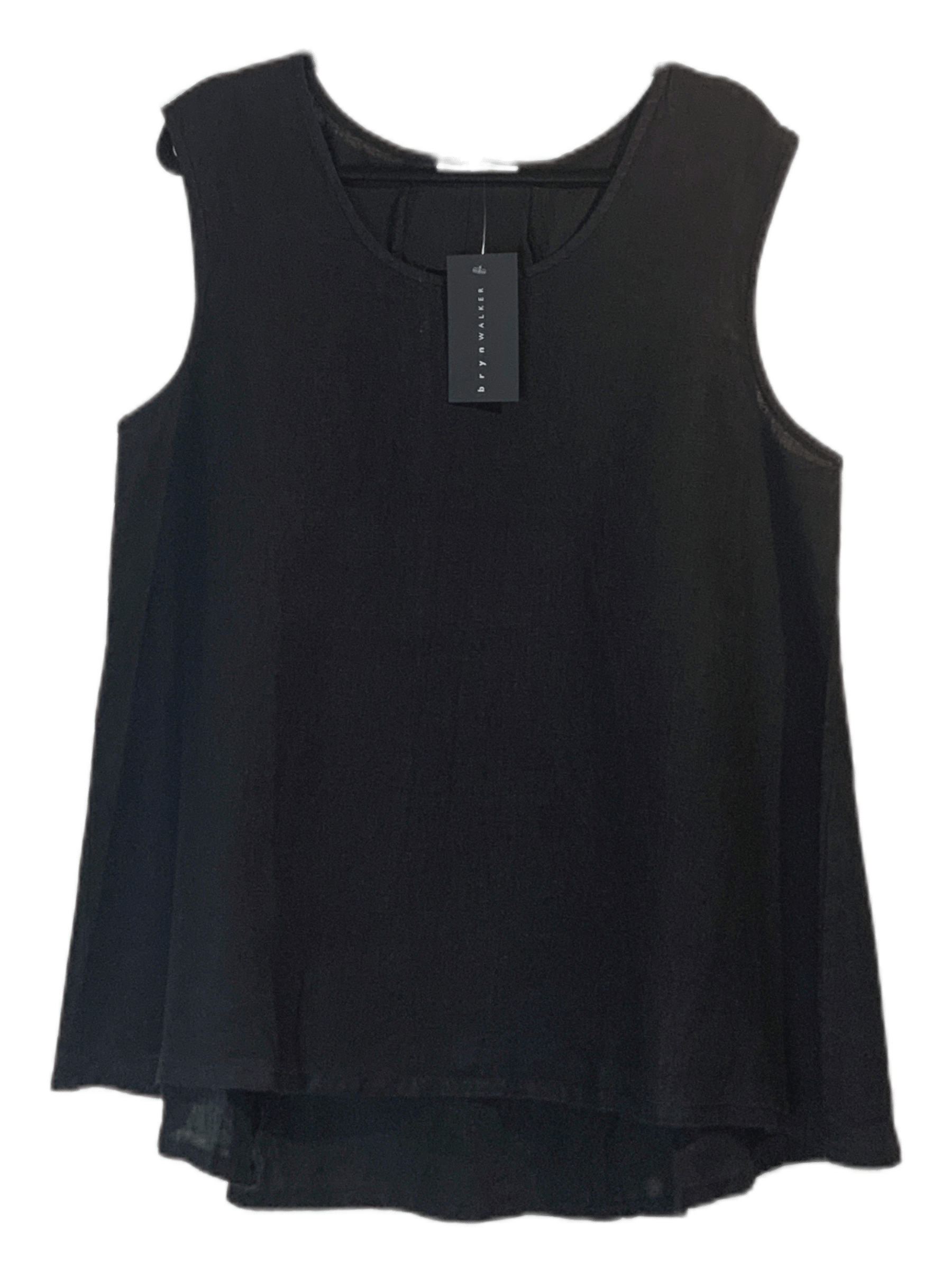 Black Bryn Walker Light Linen Huxley Tank