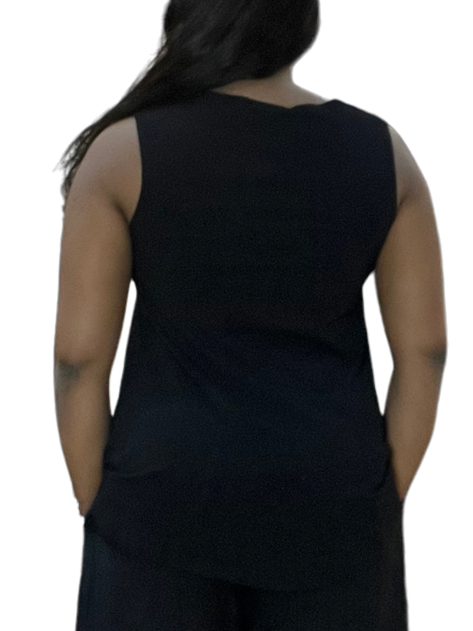 Black Bryn Walker Bamboo Huxley Tank by Bryn Walker – Handmade ethical Tank Top from sariKNOTsari using upcycled silk. Designed in Canada for travel and slow fashion, loved from Toronto to LA to Sydney. Featuring Zsiska, Bryn Walker and Artisan Leather coats by Rejean Pepin, Pepin designs