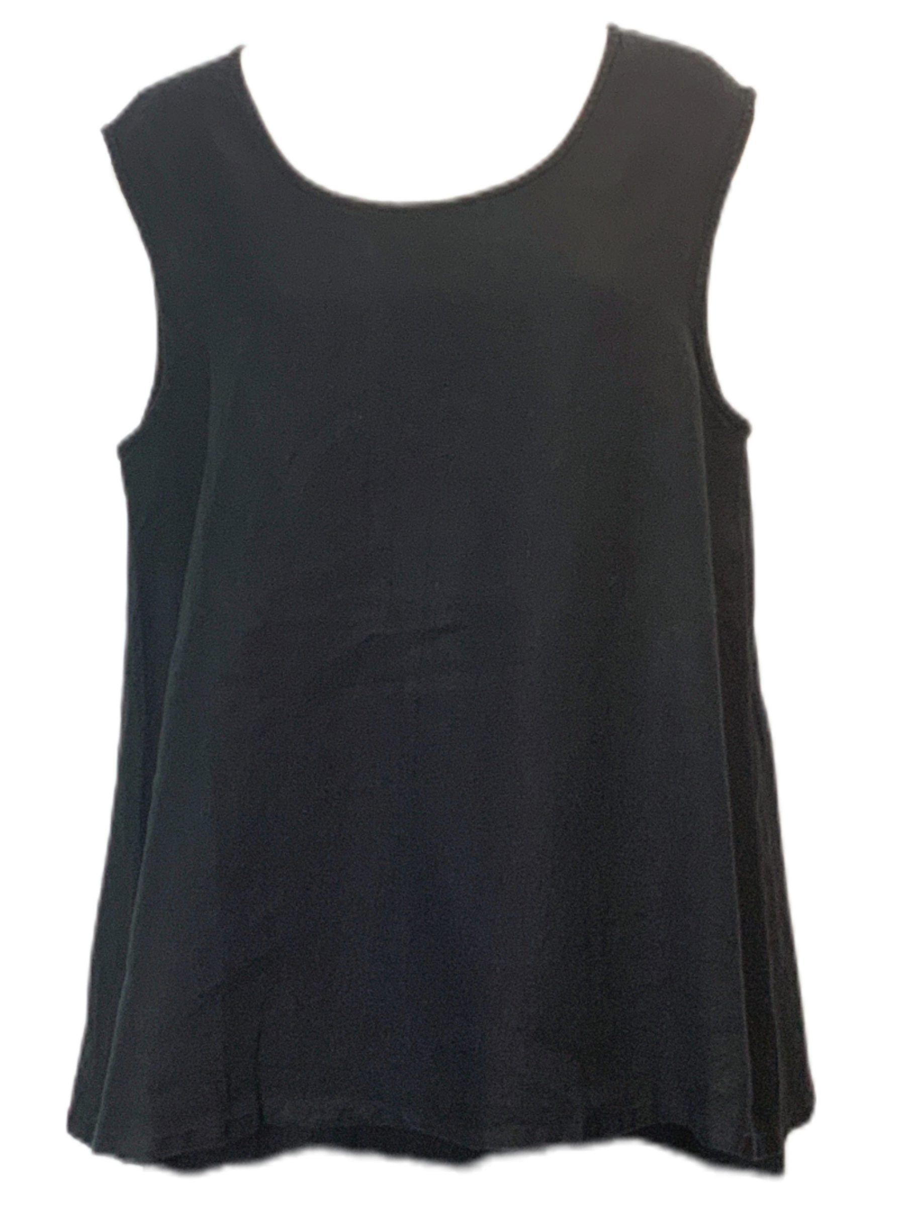 Black Bryn Walker Light Linen Huxley Tank - sariKNOTsari slow fashion bryn walker linen Hamilton sustainable fashion gifts sari not sari Hamilton Fair trade Ethical Artisan made Zero waste Up-cycled Slow Fashion Handmade GTA Toronto Copper Pure Upcycled vintage silk handmade recycled recycle copper pure silk travel clothing hamilton vacation cruisewear resortwear bathing suit bathingsuit vacation etsy silk clothing gifts gift dress top pants linen bryn walker alive intentions kaarigar elephants