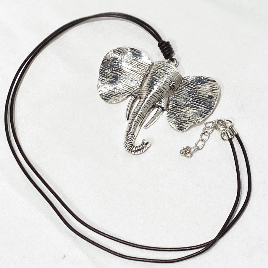 Not-for-Profit Elephant Necklace - sariKNOTsari slow fashion bryn walker sorry not sorry linen Hamilton sustainable fashion gifts sari not sari Hamilton Fair trade Ethical Artisan made Zero waste Up-cycled Slow Fashion Handmade GTA Toronto Copper Pure Upcycled vintage silk handmade recycled recycle copper pure silk travel clothing hamilton vacation cruisewear resortwear bathing suit bathingsuit vacation etsy silk clothing gifts gift dress top pants linen bryn walker alive intentions kaarigar elephants
