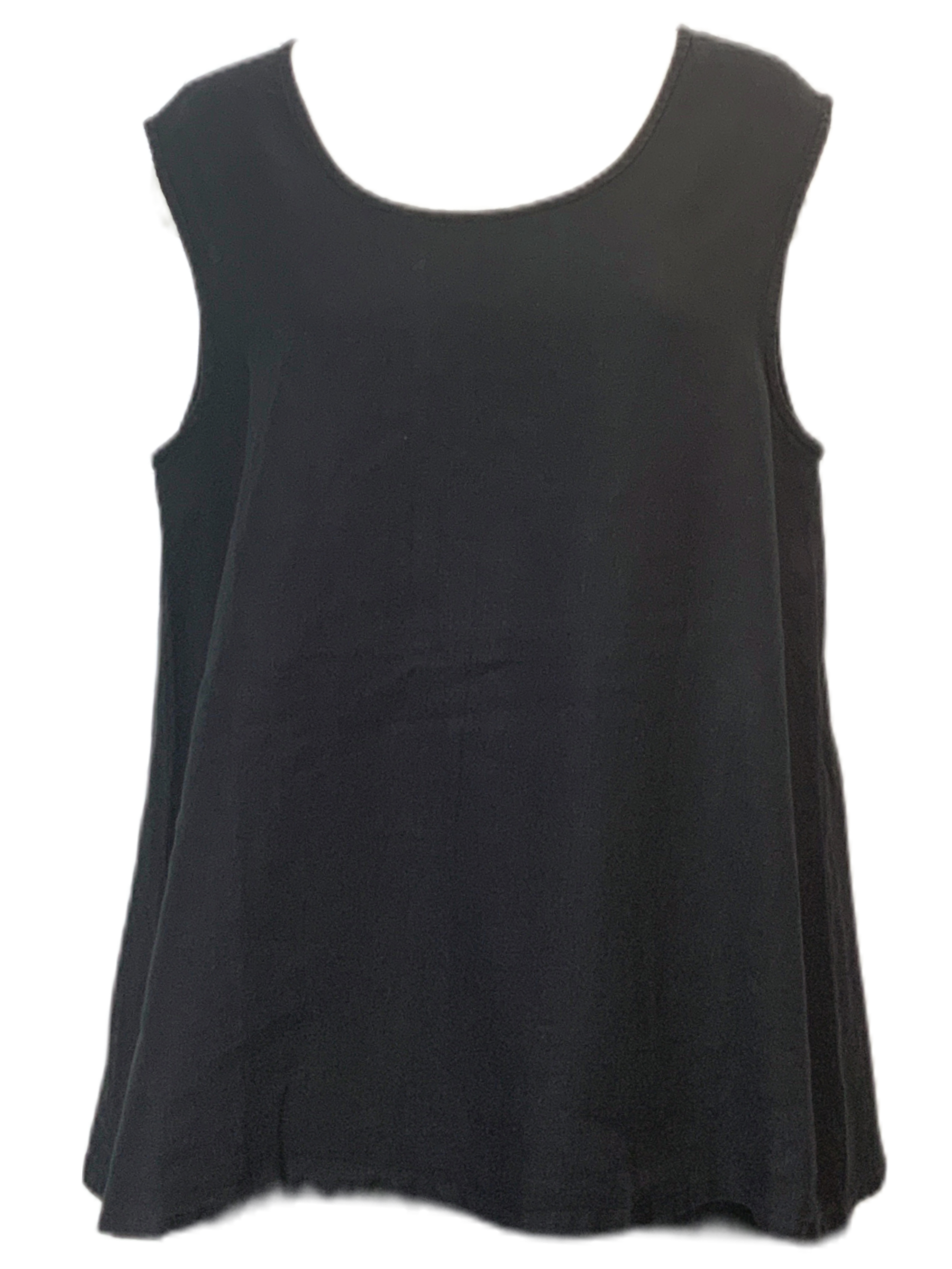 Black Bryn Walker Light Linen Huxley Tank - sariKNOTsari slow fashion bryn walker linen Hamilton sustainable fashion gifts sari not sari Hamilton Fair trade Ethical Artisan made Zero waste Up-cycled Slow Fashion Handmade GTA Toronto Copper Pure Upcycled vintage silk handmade recycled recycle copper pure silk travel clothing hamilton vacation cruisewear resortwear bathing suit bathingsuit vacation etsy silk clothing gifts gift dress top pants linen bryn walker alive intentions kaarigar elephants