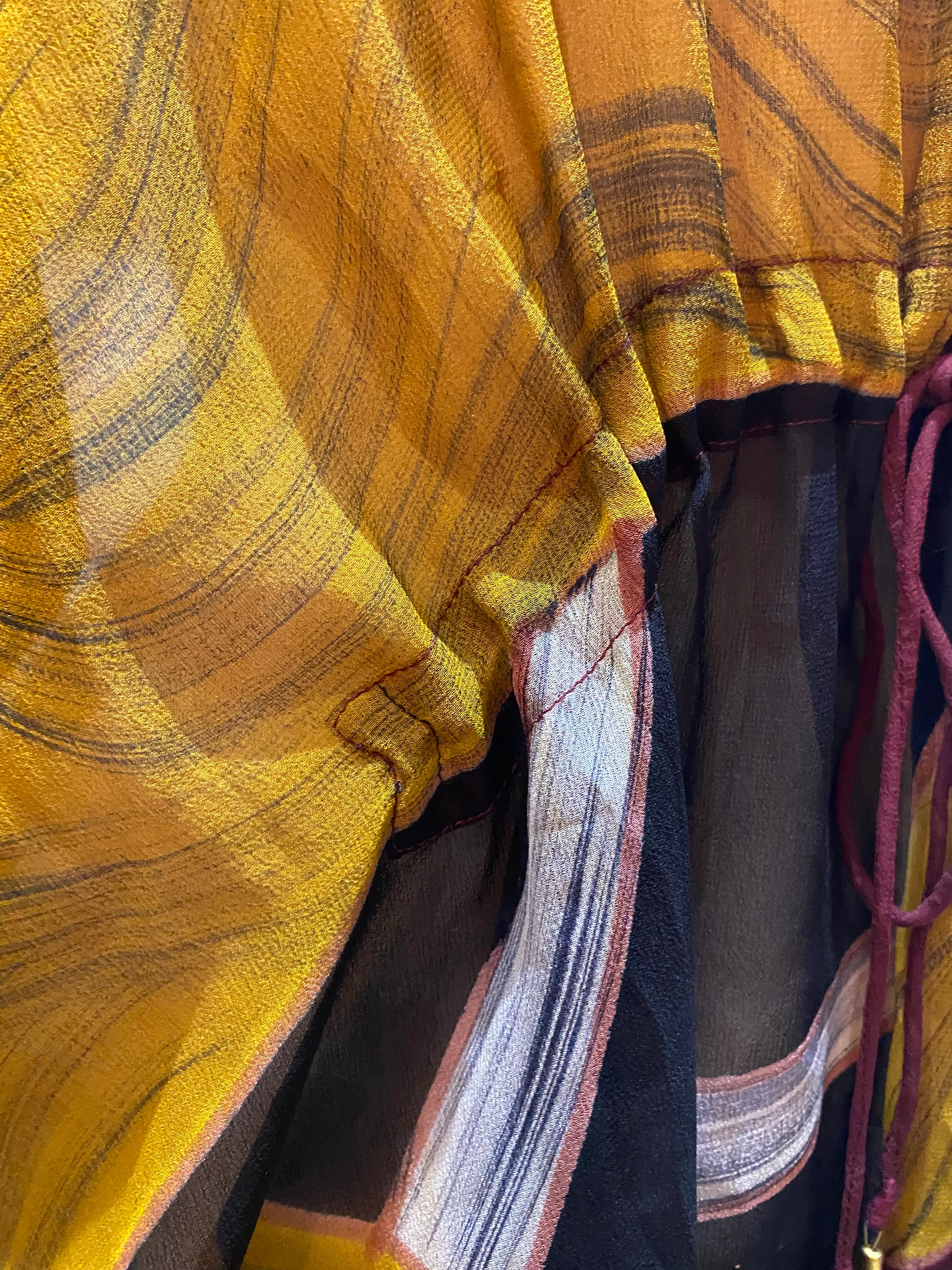 PRG7609 Sheer Wabi Sabi Pure Silk Maxi Kaftan