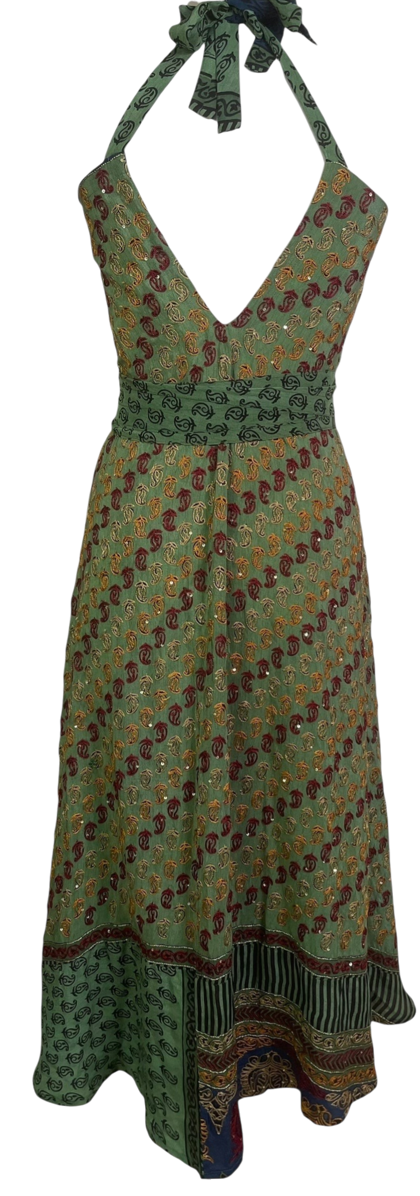 PRC8824 Avatar Pure Silk Maxi Dress with Belt
