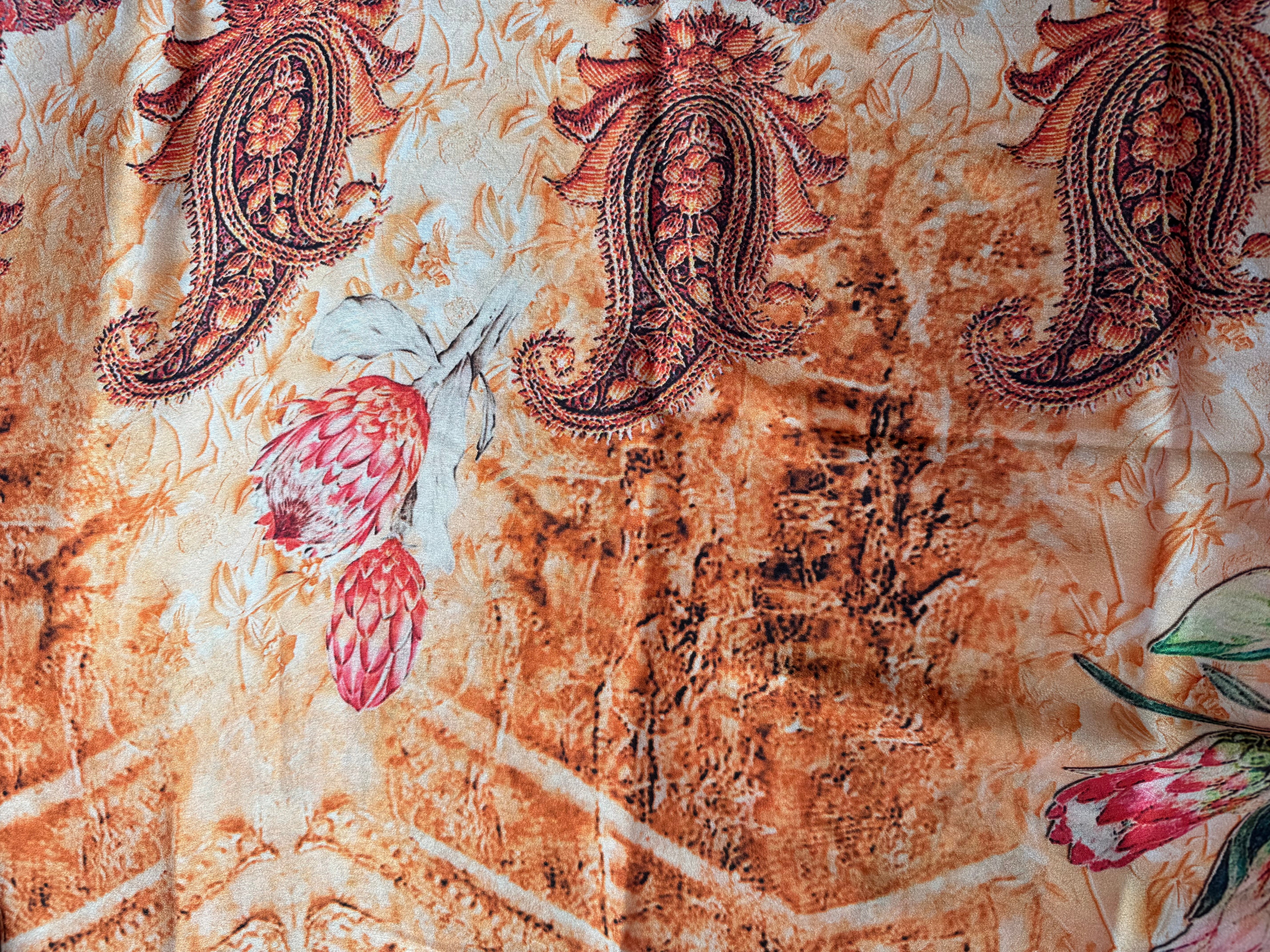 Desert Flower Upcycled Pure Silk Satin Pillowcase