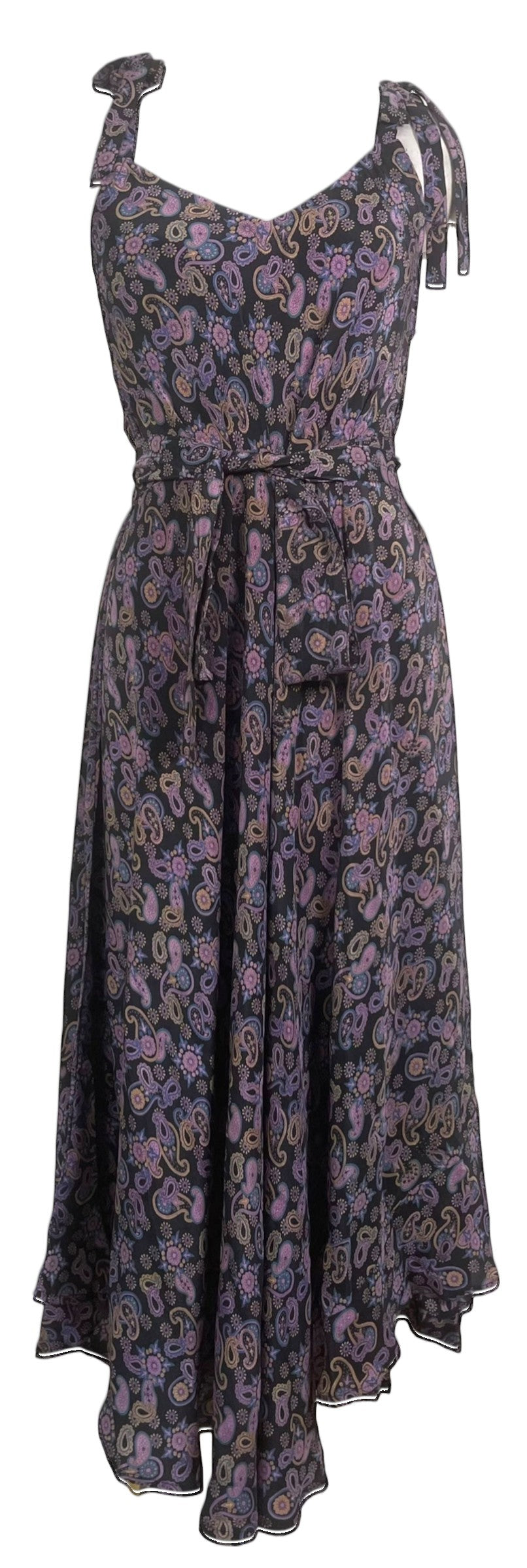 PRC8648 Avatar Pure Silk Maxi Dress with Belt