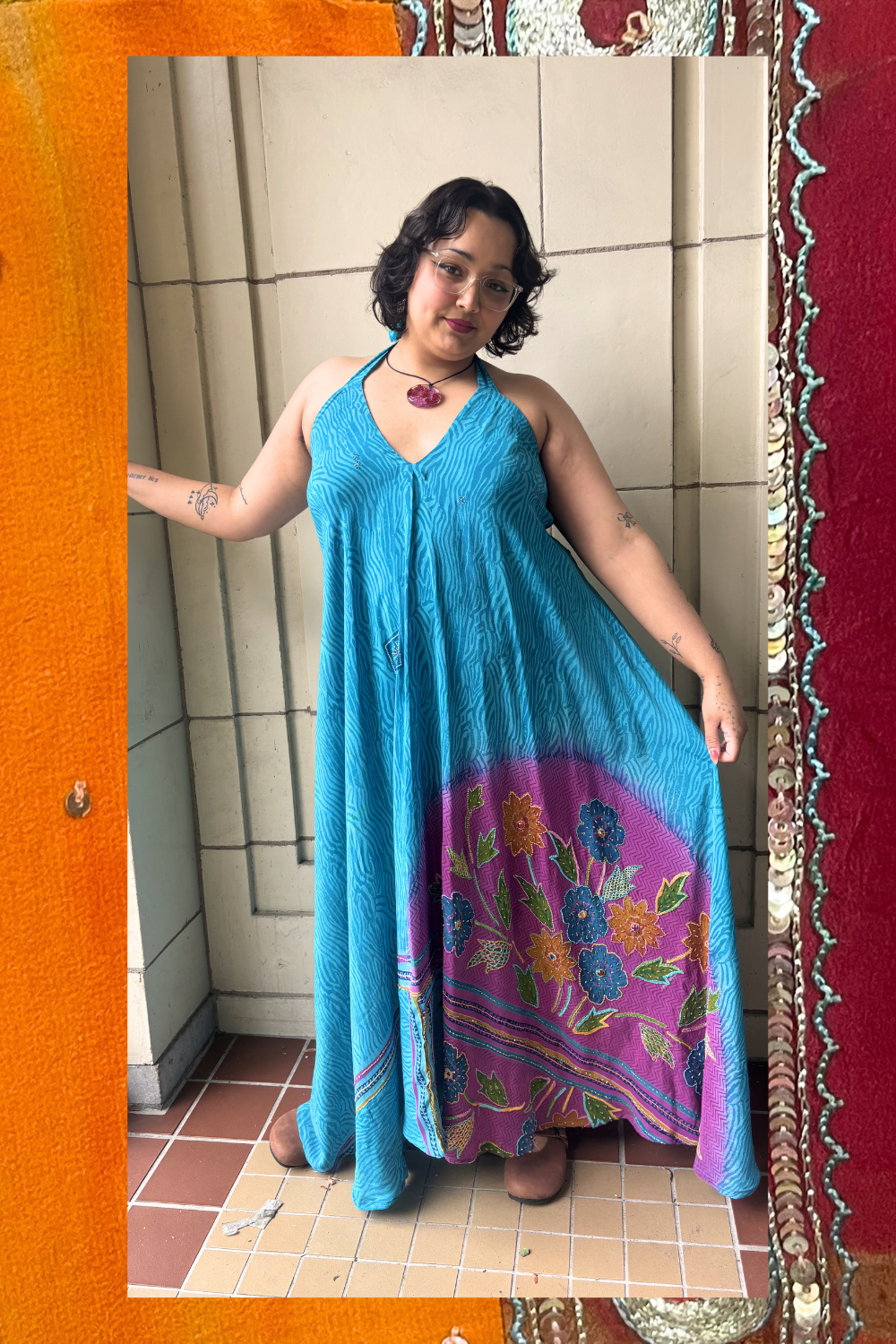 Releases Sunday at 8pm EST PRC8996 Wabi Sabi Pure Silk Maxi Dress with Belt