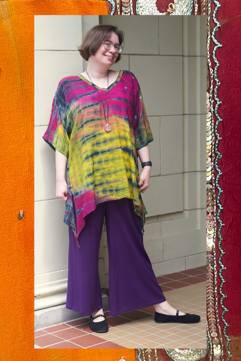 Releases Sunday at 8pm EST PRC9174 Avatar Pure Silk Long Tunic with Side Ties