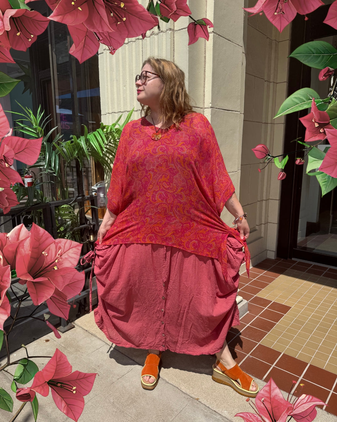 Releases Sunday at 8pm EST  PRG8911 Sheer Avatar Pure Silk Long Tunic with Side Ties