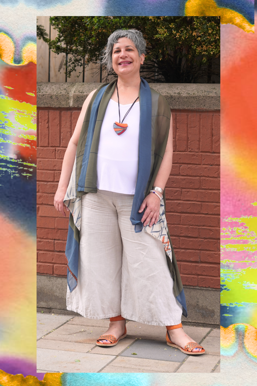 PRG8933 Sheer Wabi Sabi Pure Silk Versatile Vest