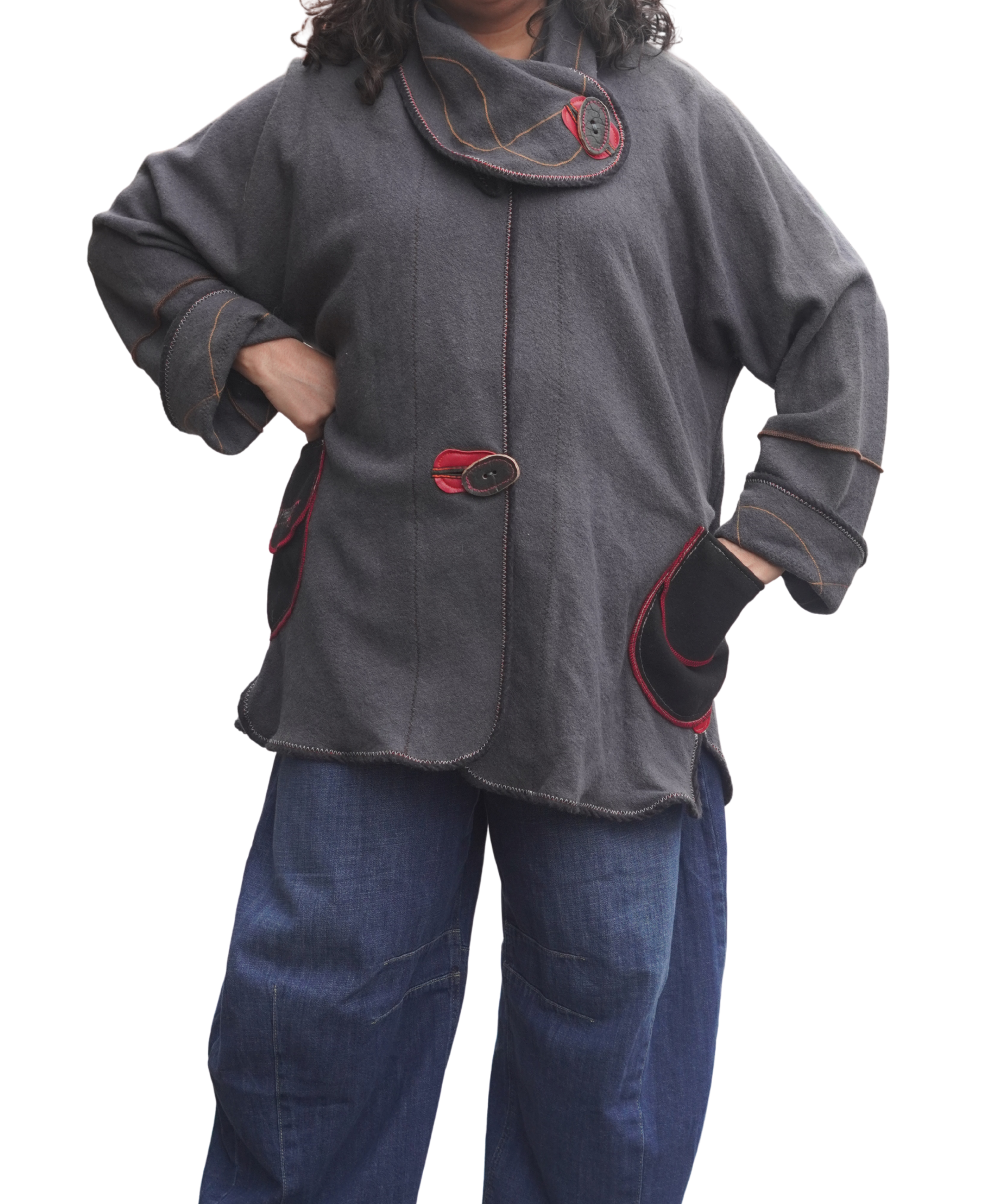 Lightweight Grey Boiled Wool Jacket by Pepin Designs