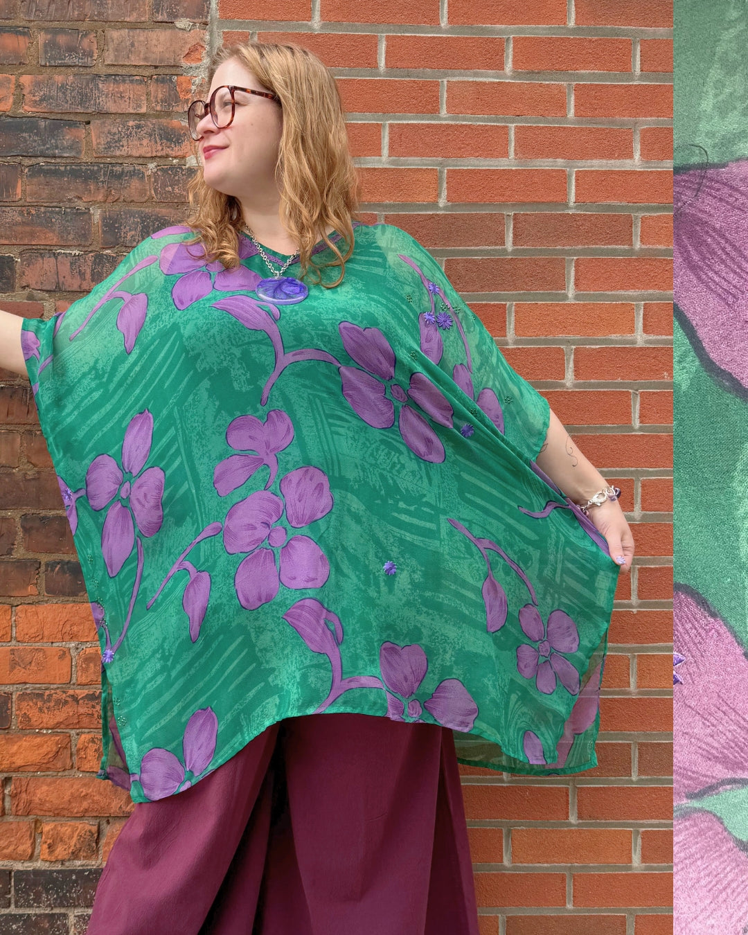 Releases Sunday at 8pm EST  PRG8923 Sheer Wabi Sabi Pure Silk Short Kaftan Tunic With Slits