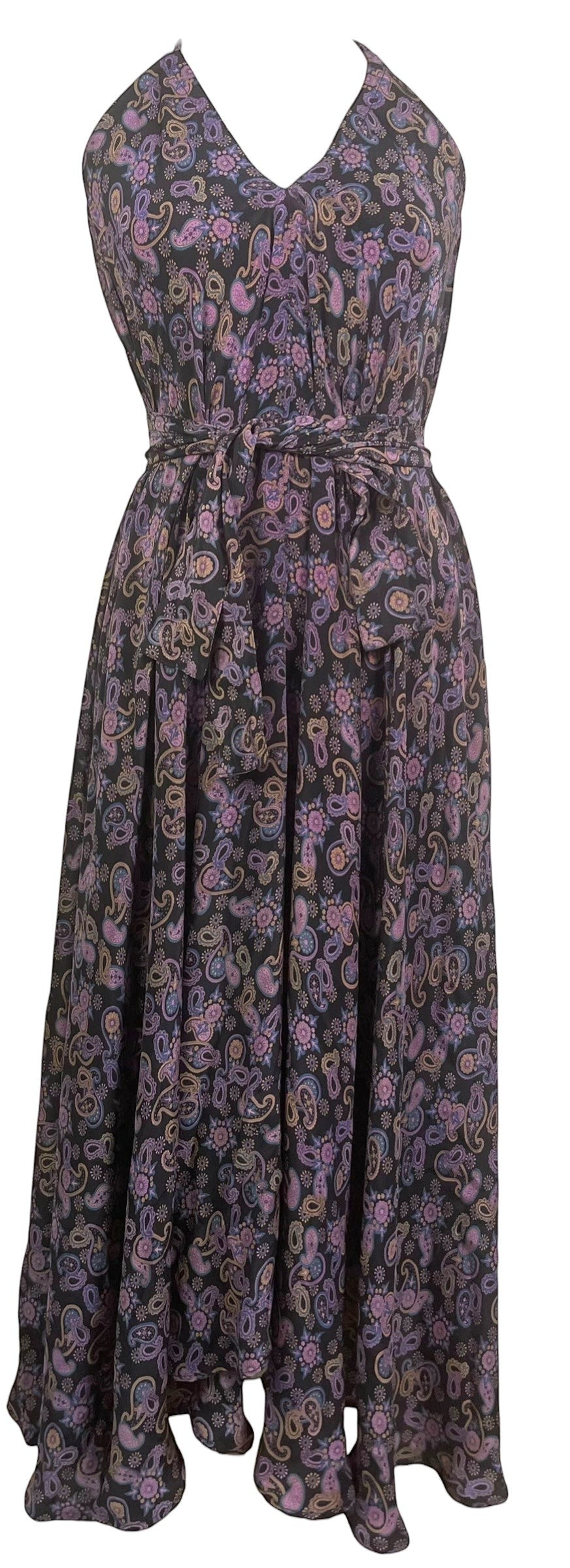 PRC8648 Avatar Pure Silk Maxi Dress with Belt