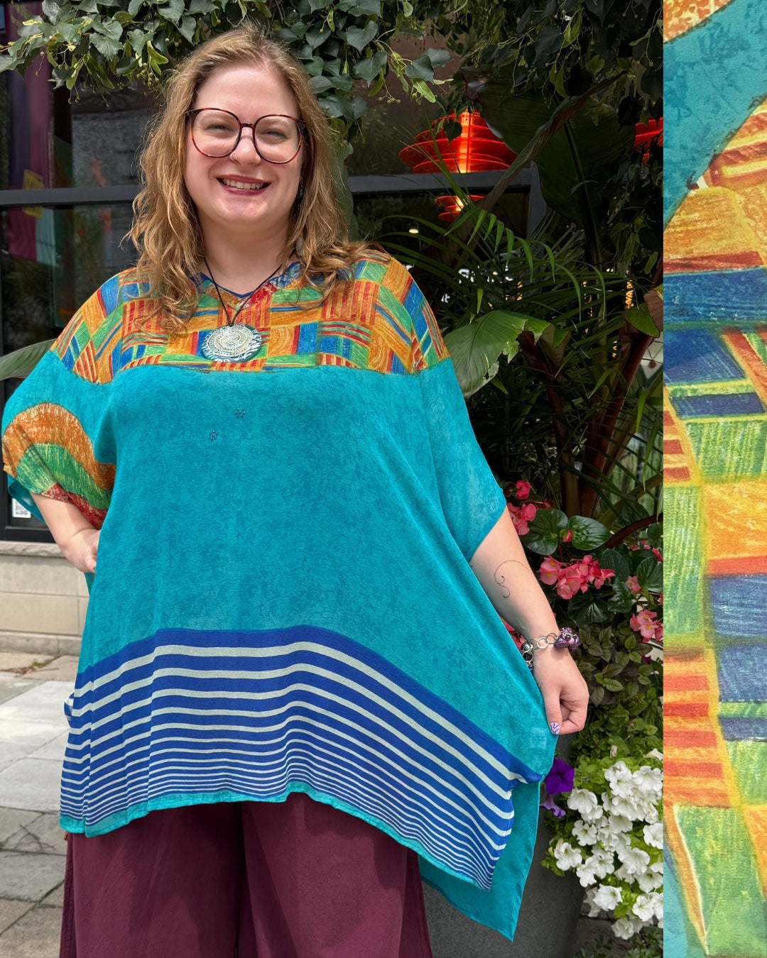 Releases Sunday at 8pm EST  PRG8773 Sheer  Wabi Sabi Pure Silk Short Kaftan Tunic With Slits