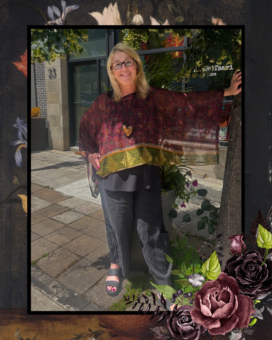 Releases Sunday August 9th at 8pm EST PRG9035 Sheer Wabi Sabi Pure Silk Kimono-Sleeved Top