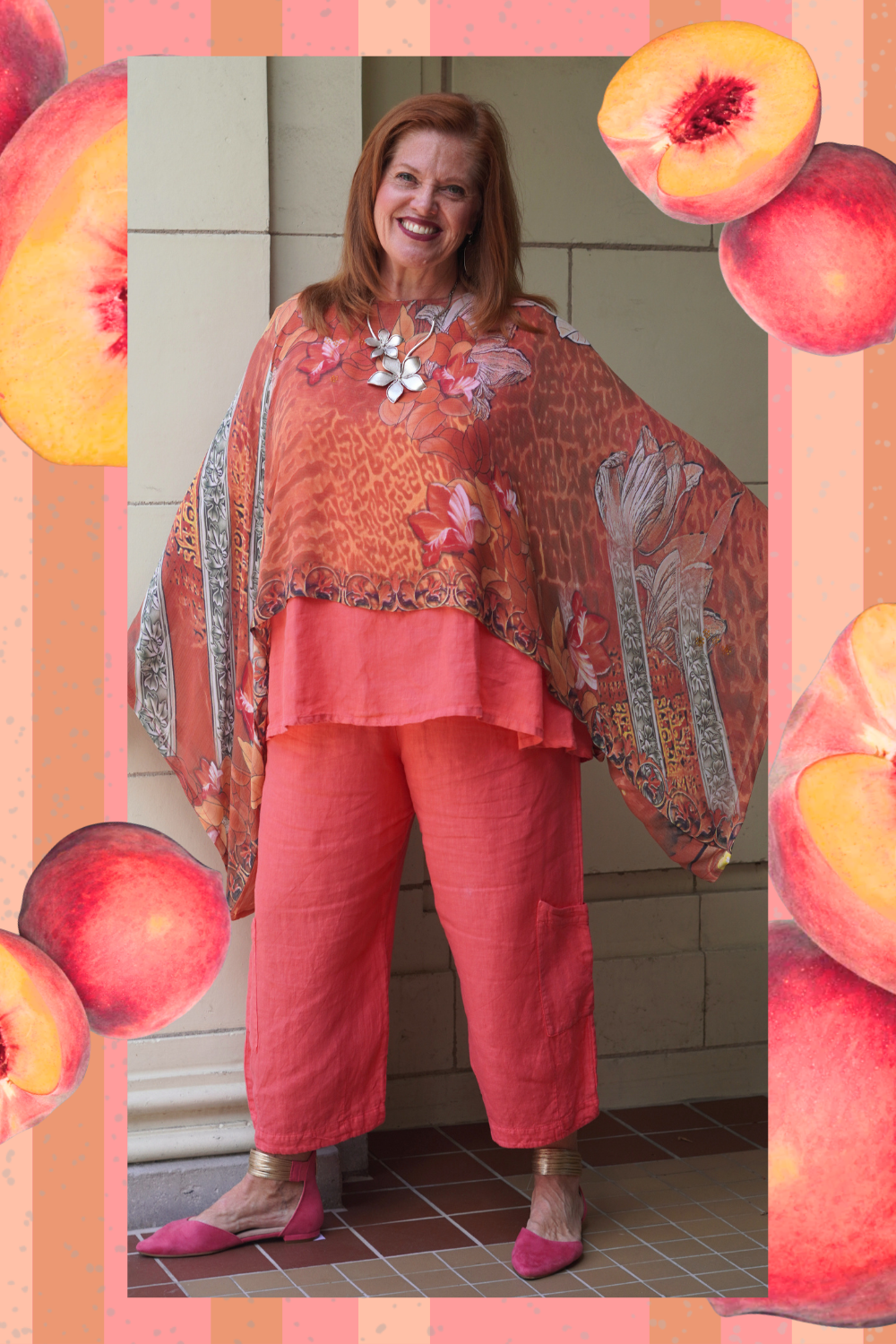 Releases Sunday at 8pm EST PRG9022 Sheer Wabi Sabi Pure Silk Kimono-Sleeved Top