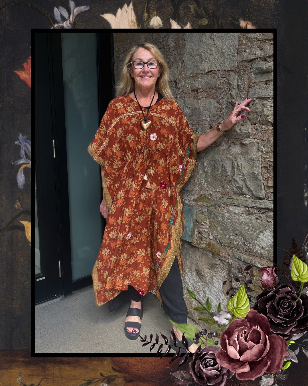 Releases Sunday August 9th at 8pm EST PRC8945  Wabi Sabi Pure Silk Maxi Kaftan