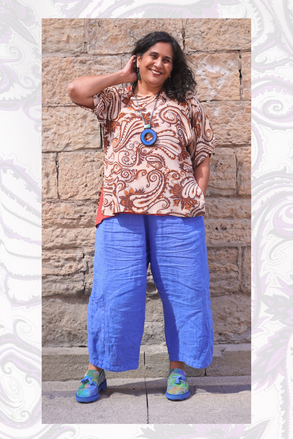 PRC8967 Avatar Pure Silk Side Slit Top