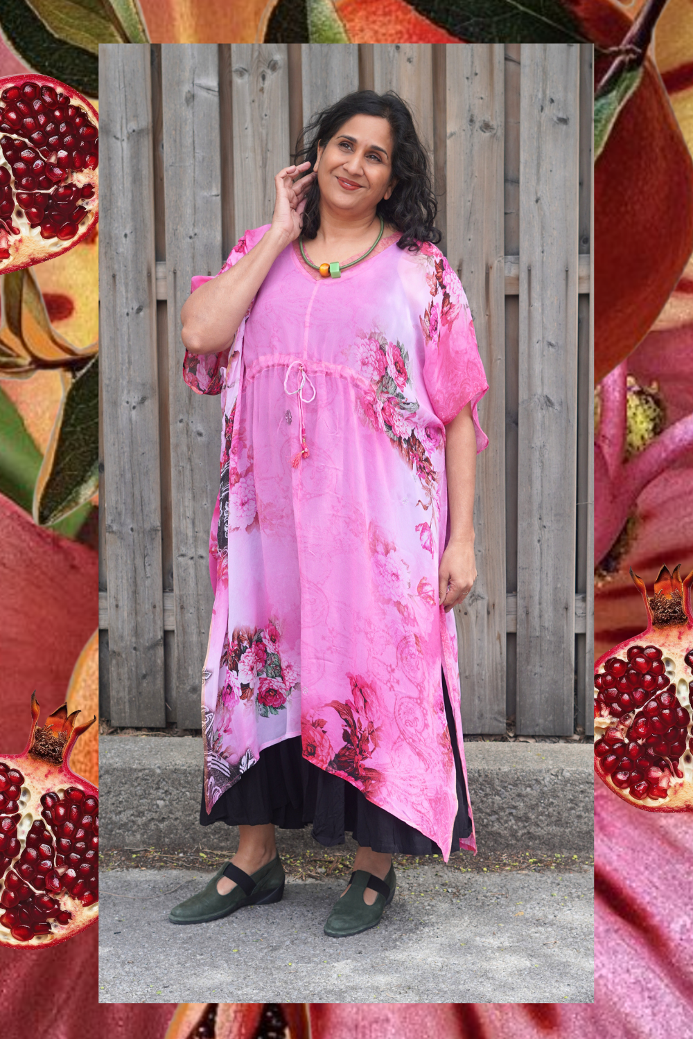 PRG8951 Sheer Avatar Pure Silk Maxi Kaftan