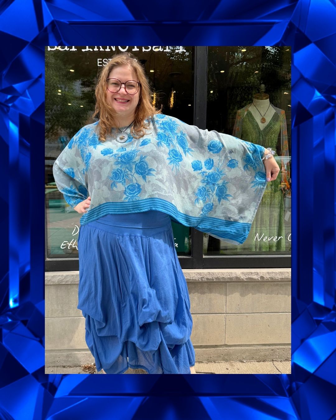 PRC9013 Avatar Pure Silk Kimono-Sleeved Top