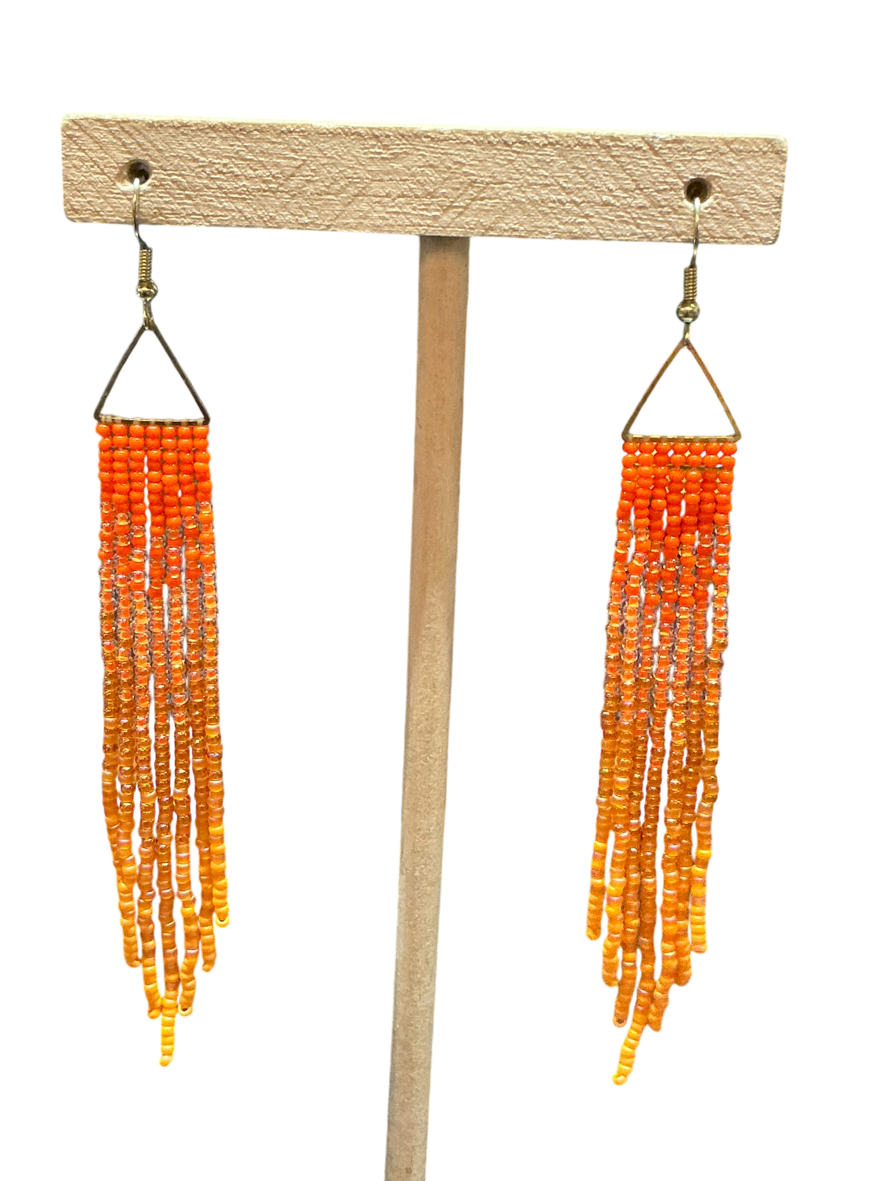 Clementine Mini Triangle Fringe Earrings