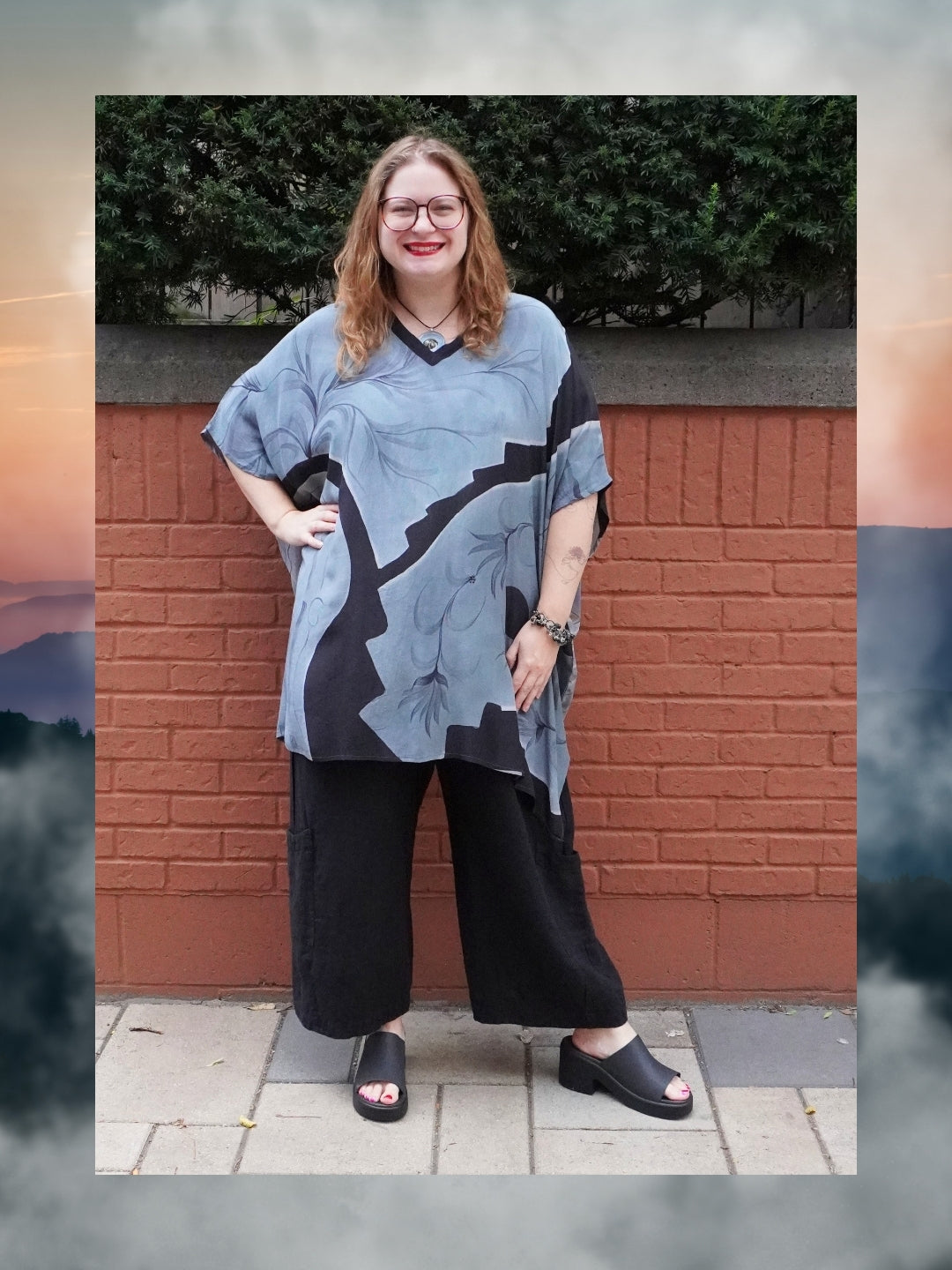 Releases Sunday at 8pm EST  PRC8874 Wabi Sabi Pure Silk Short Kaftan Tunic With Slits