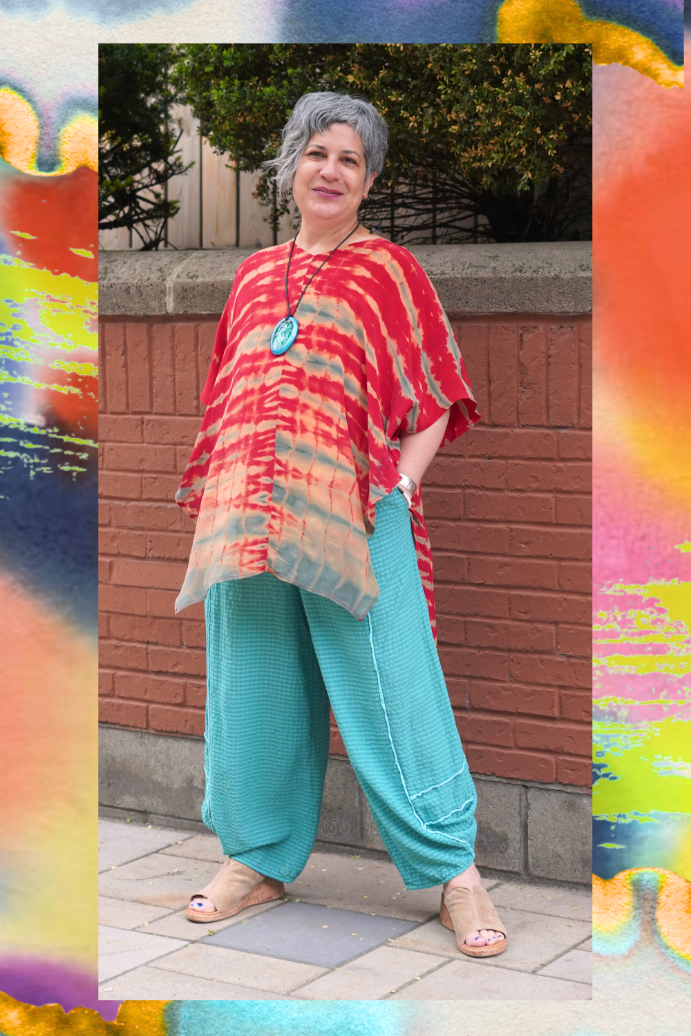PRC8980 Avatar Pure Silk Waterfall Top
