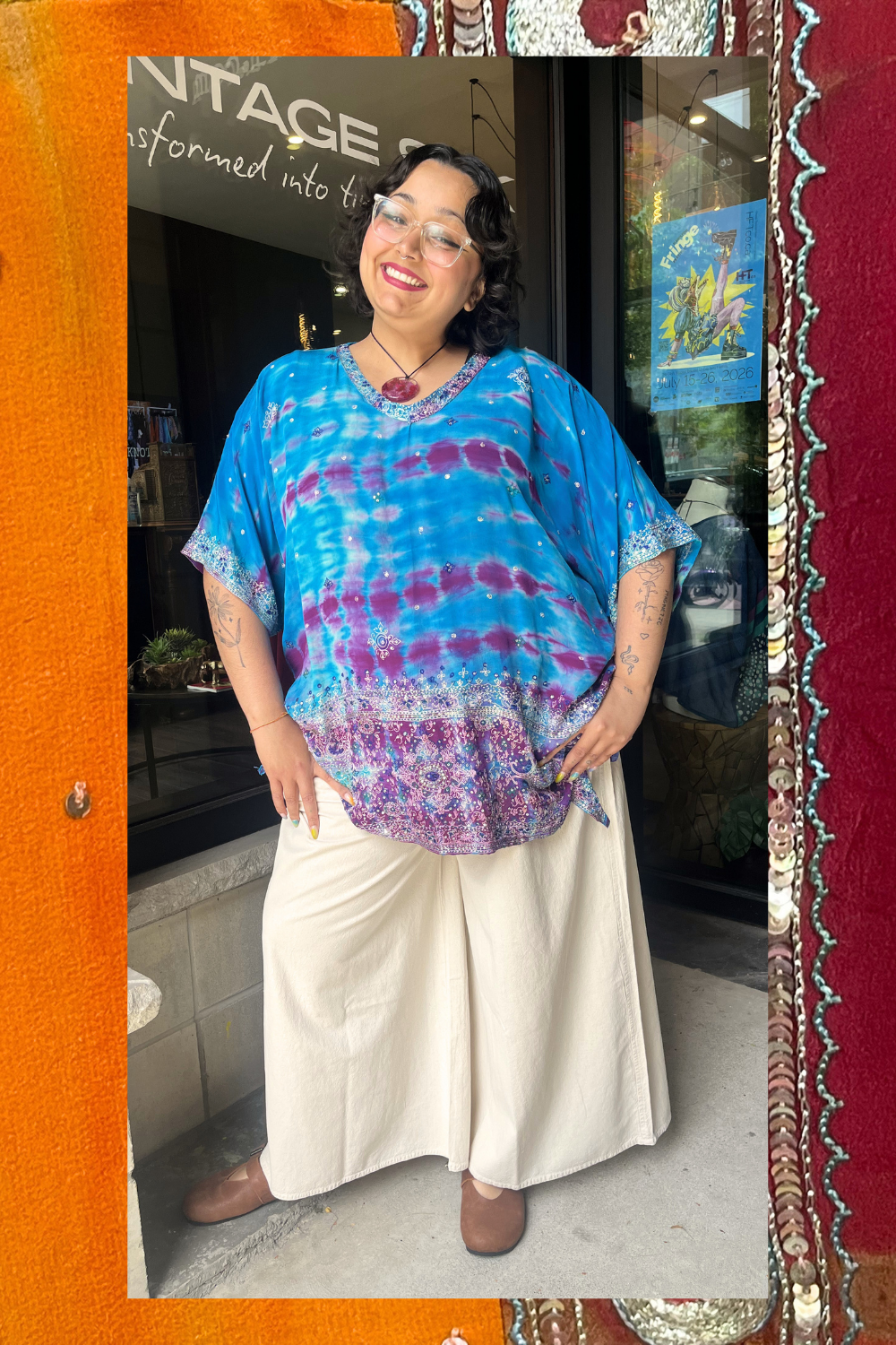Releases Sunday at 8pm EST PRC9179 Avatar Pure Silk Long Tunic with Side Ties