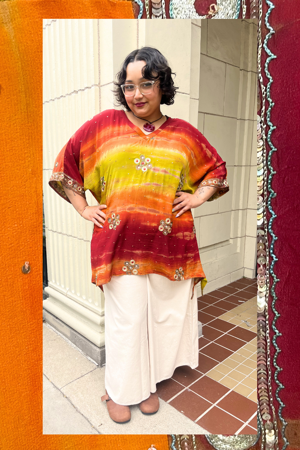 Releases Sunday at 8pm EST PRC9143 Wabi Sabi Pure Silk Long Tunic with Side Ties