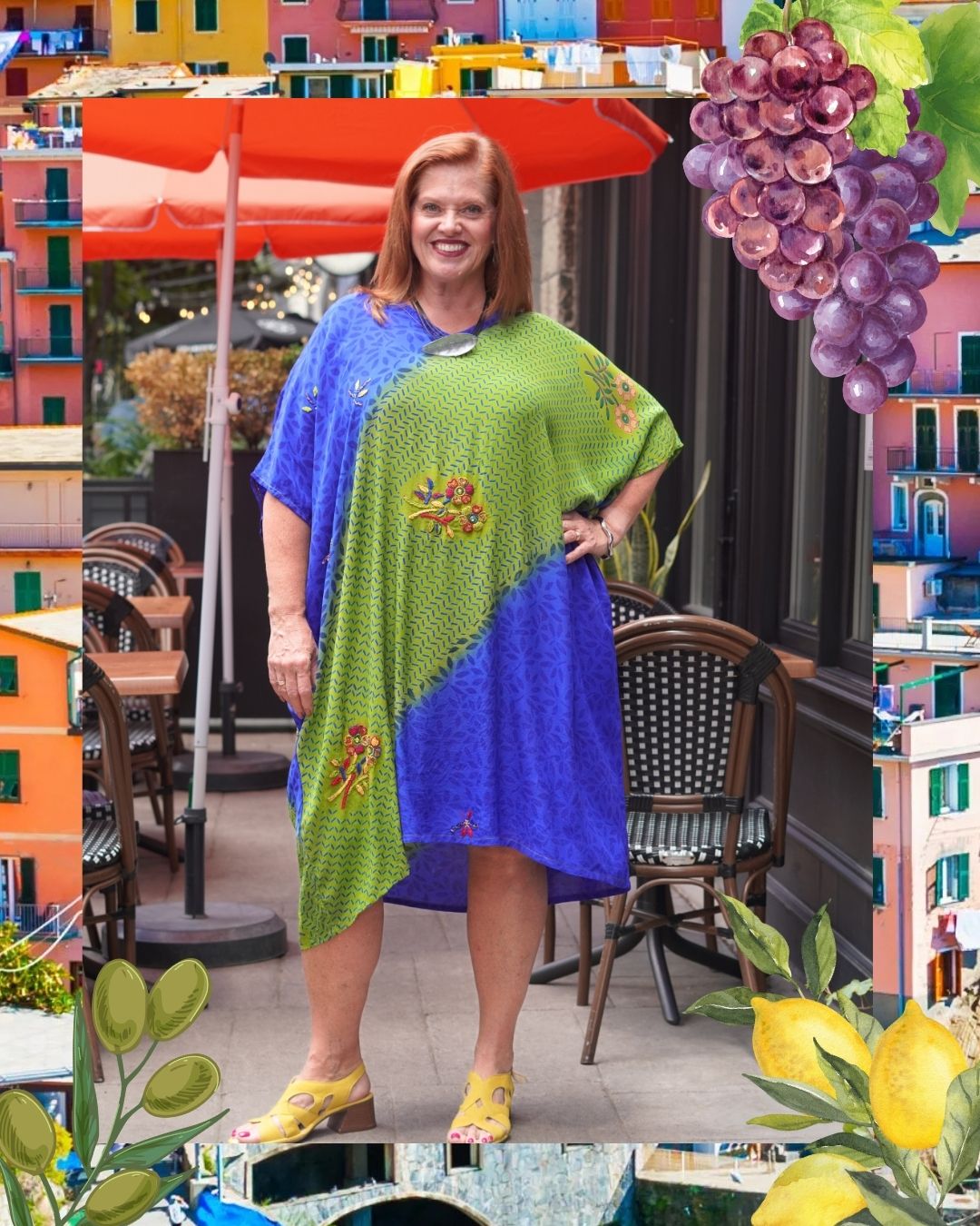 PRC9116  Wabi Sabi Pure Silk Midi Length Kaftan