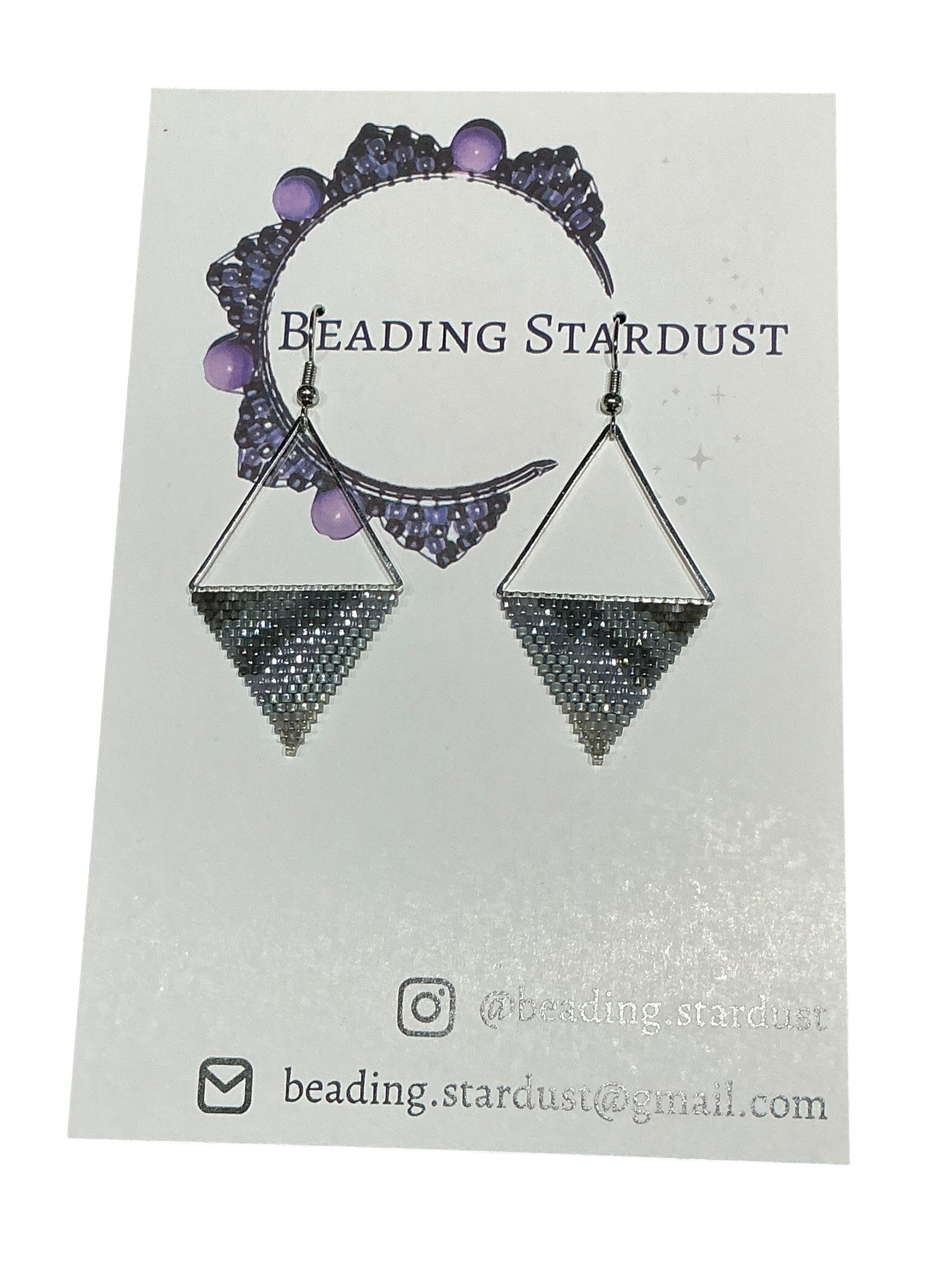 Shady Geode Triangle Earrings