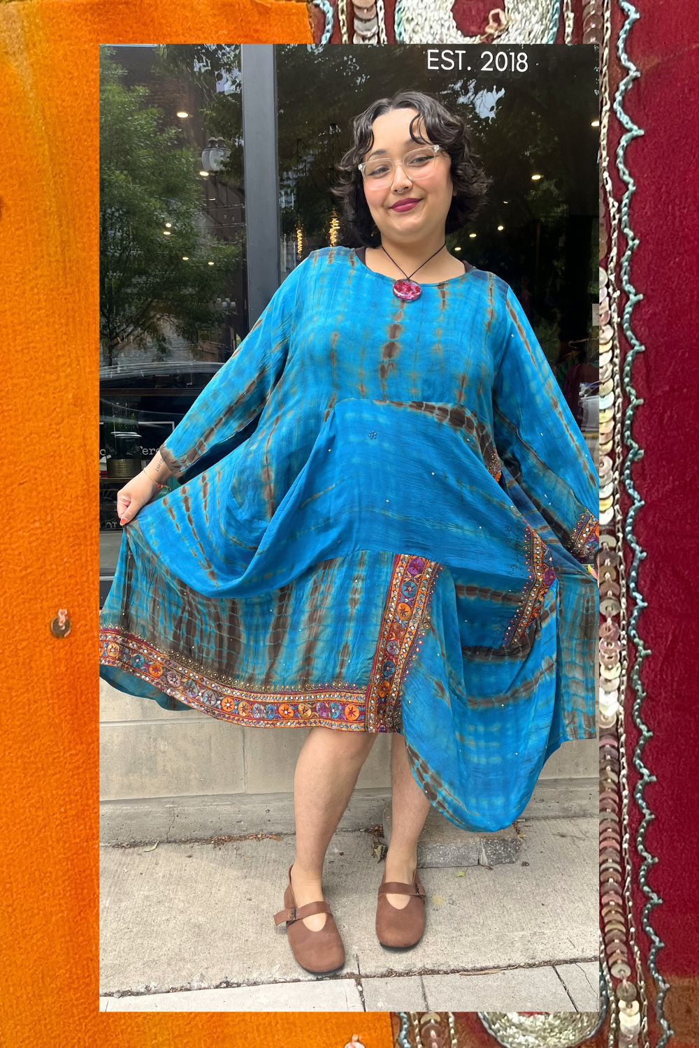 Releases Sunday at 8pm EST PRC9144 Avatar Pure Silk Sculptural Long Tunic Dress